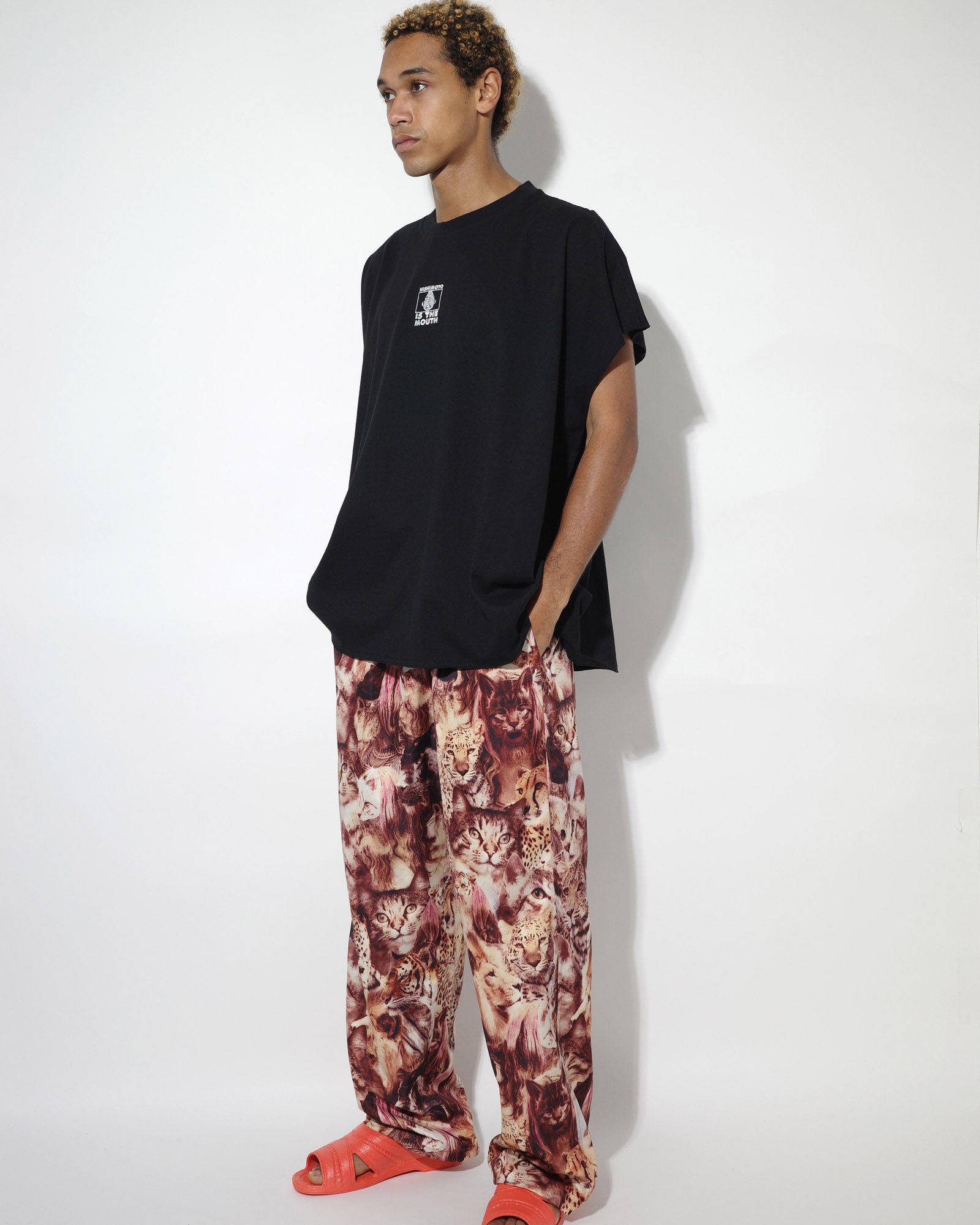 NISHIMOTO IS THE MOUTH WIDE N/S TEE NIM-EWD00 BLACK