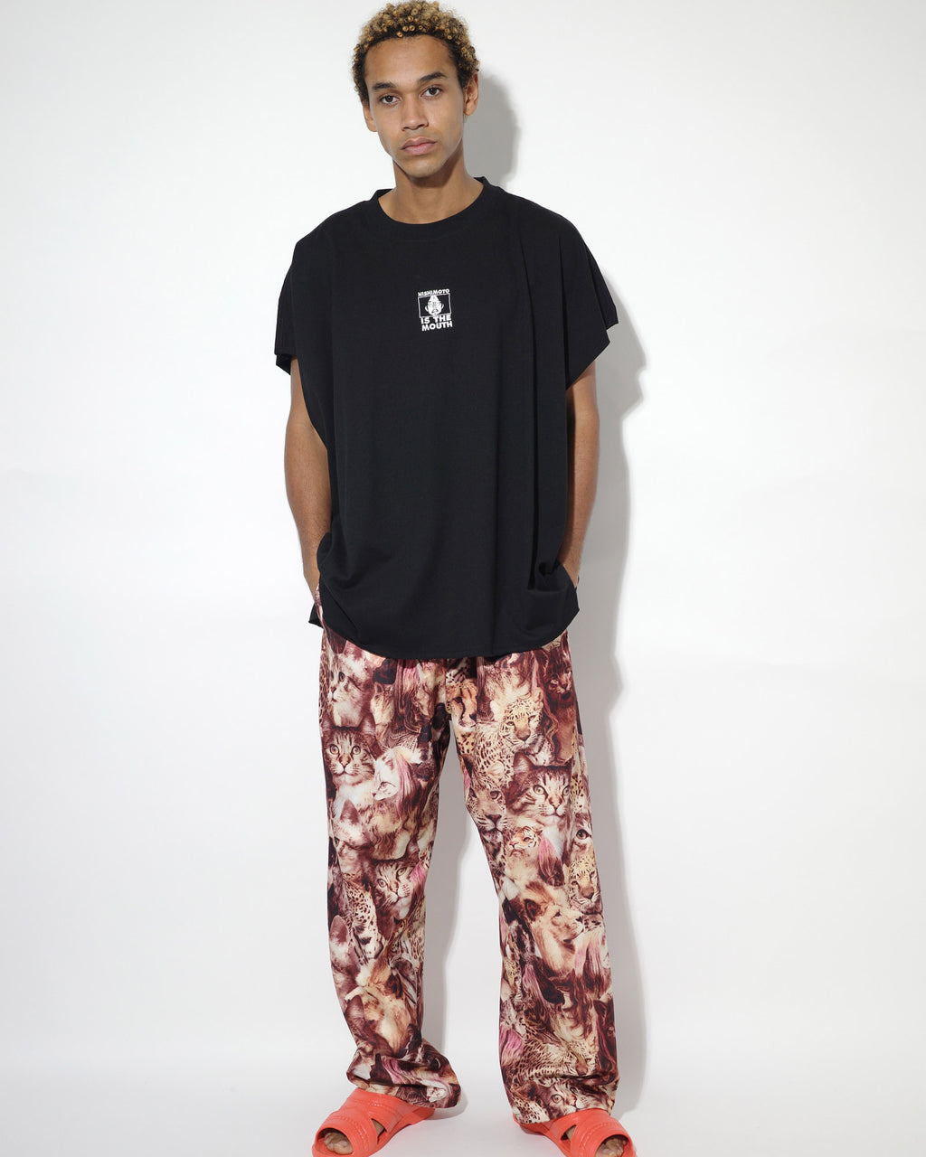 NISHIMOTO IS THE MOUTH WIDE N/S TEE NIM-EWD00 BLACK