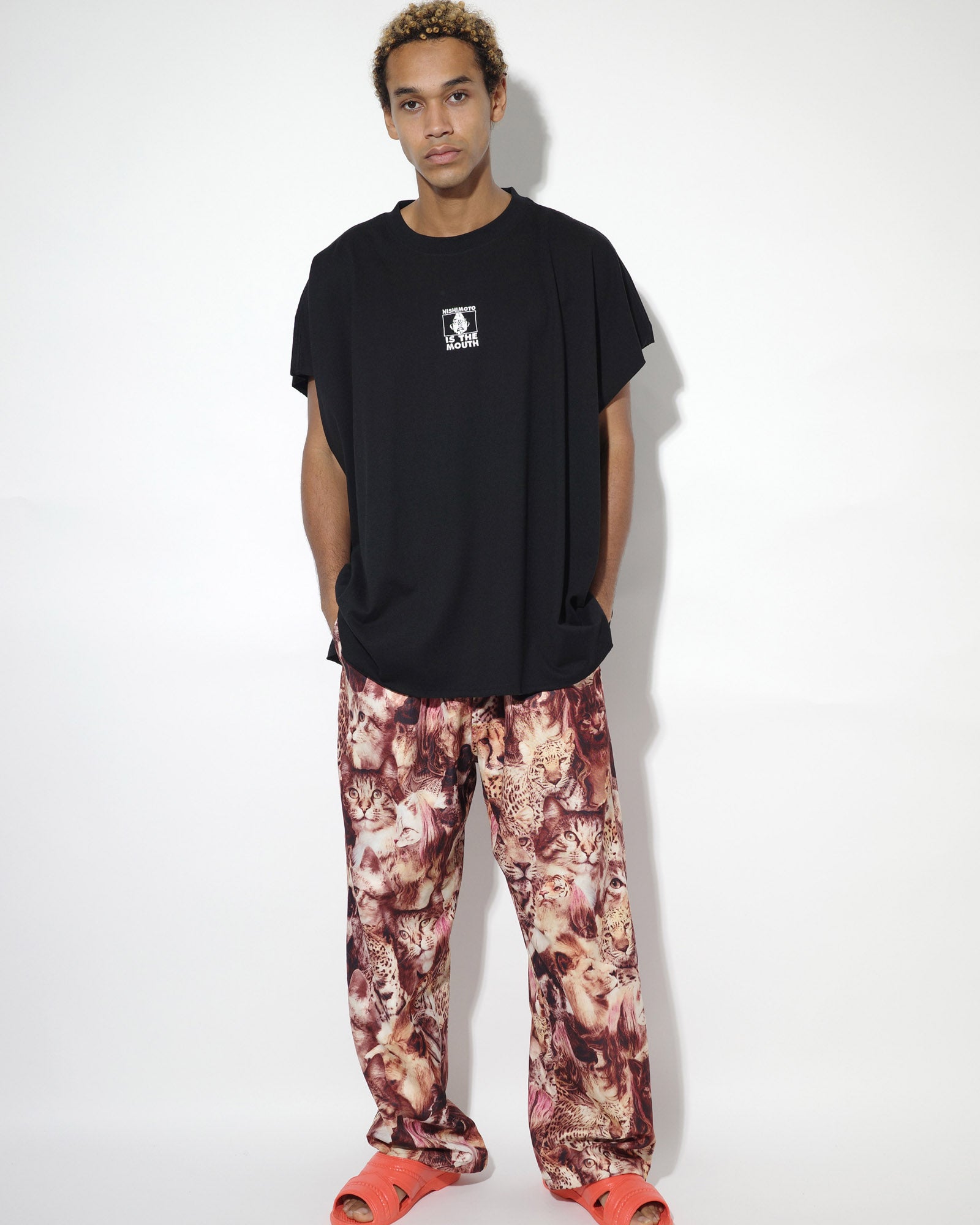 NISHIMOTO IS THE MOUTH WIDE N/S TEE NIM-EWD00 BLACK