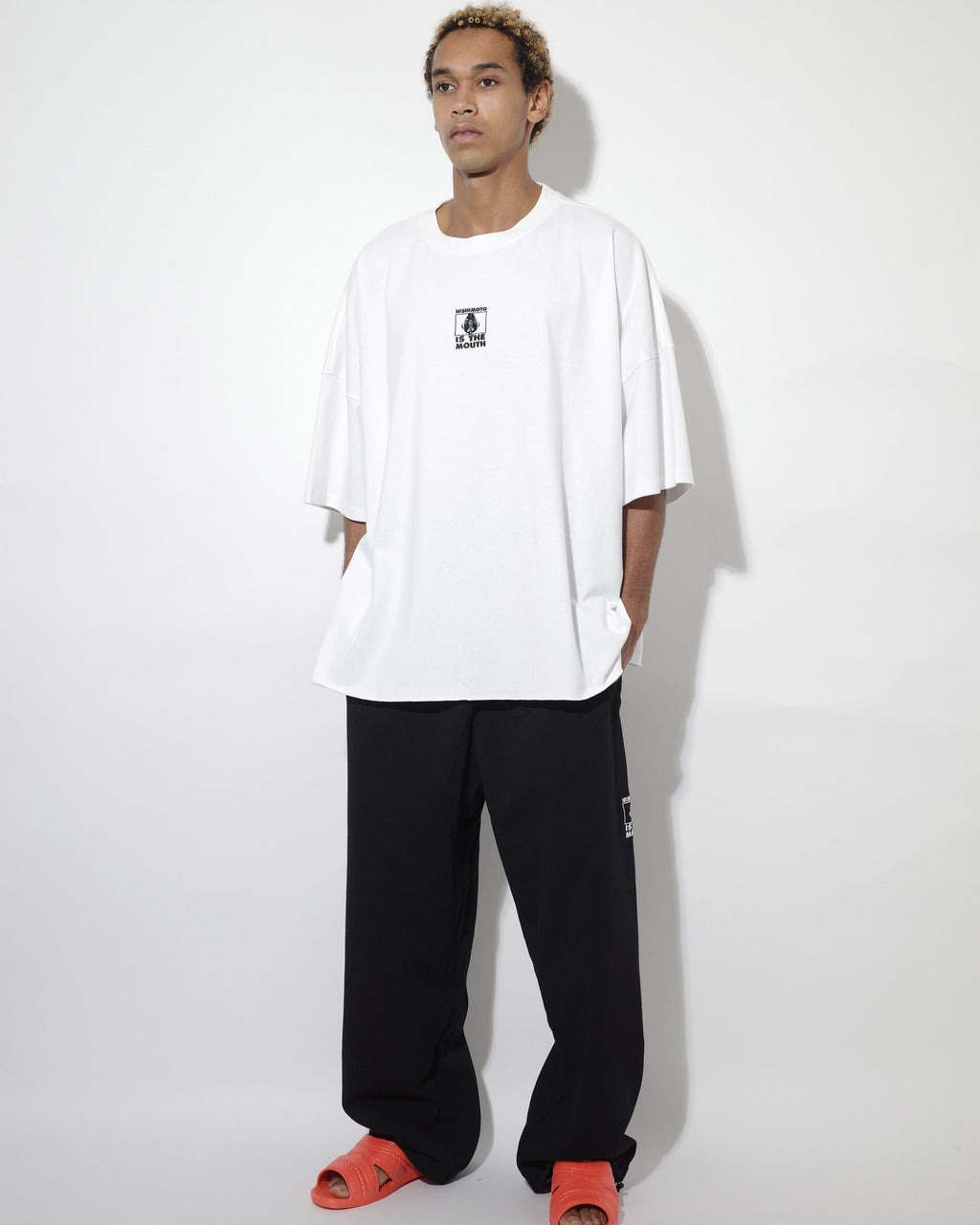NISHIMOTO IS THE MOUTH  WIDE SWEAT PANTS NIM-EWD08 BLACK