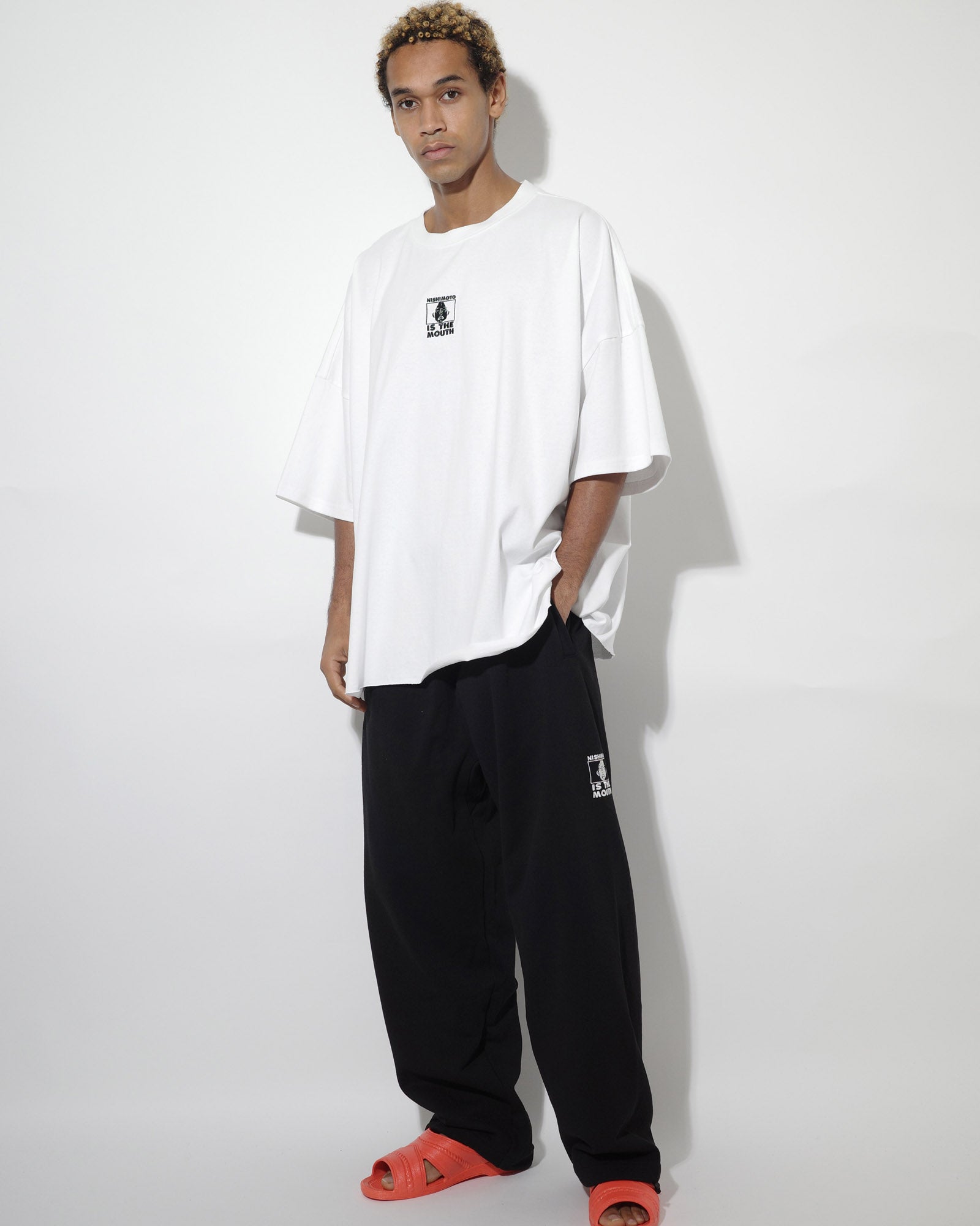 NISHIMOTO IS THE MOUTH  WIDE SWEAT PANTS NIM-EWD08 BLACK