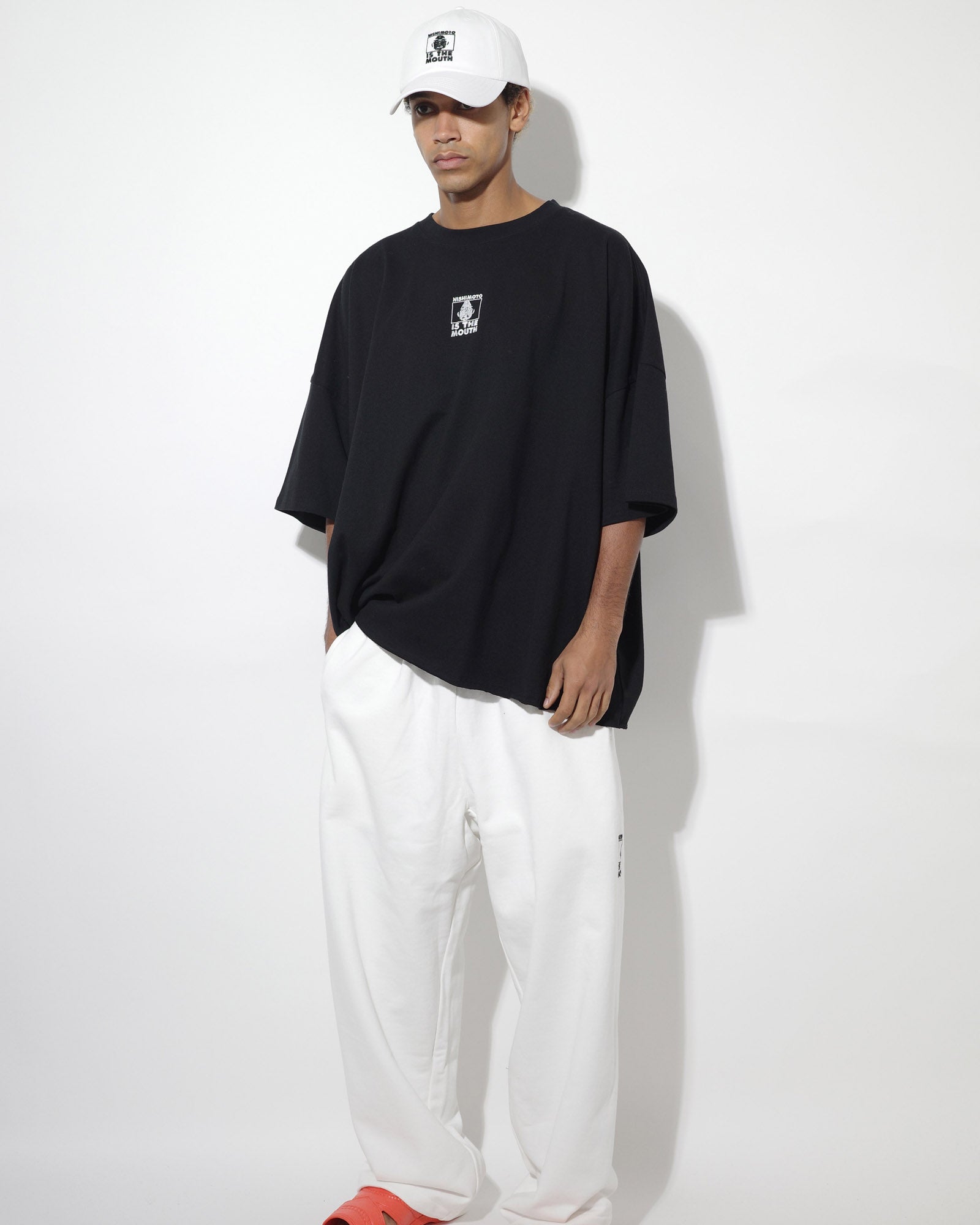 NISHIMOTO IS THE MOUTH  WIDE SWEAT PANTS NIM-EWD08 WHITE