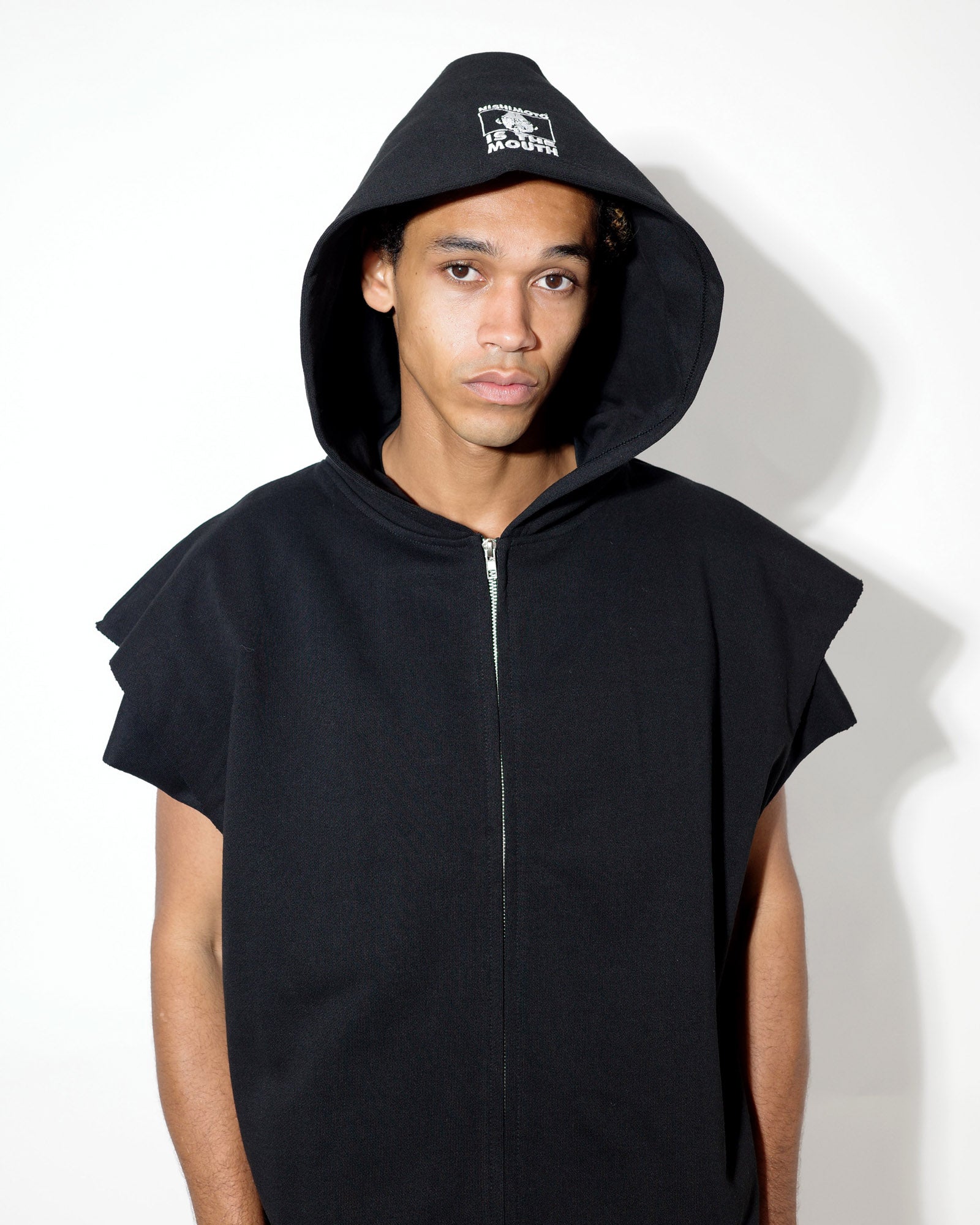 NISHIMOTO IS THE MOUTH WIDE ZIP N/S SWEAT HOODIE NIM-EWD10 BLACK