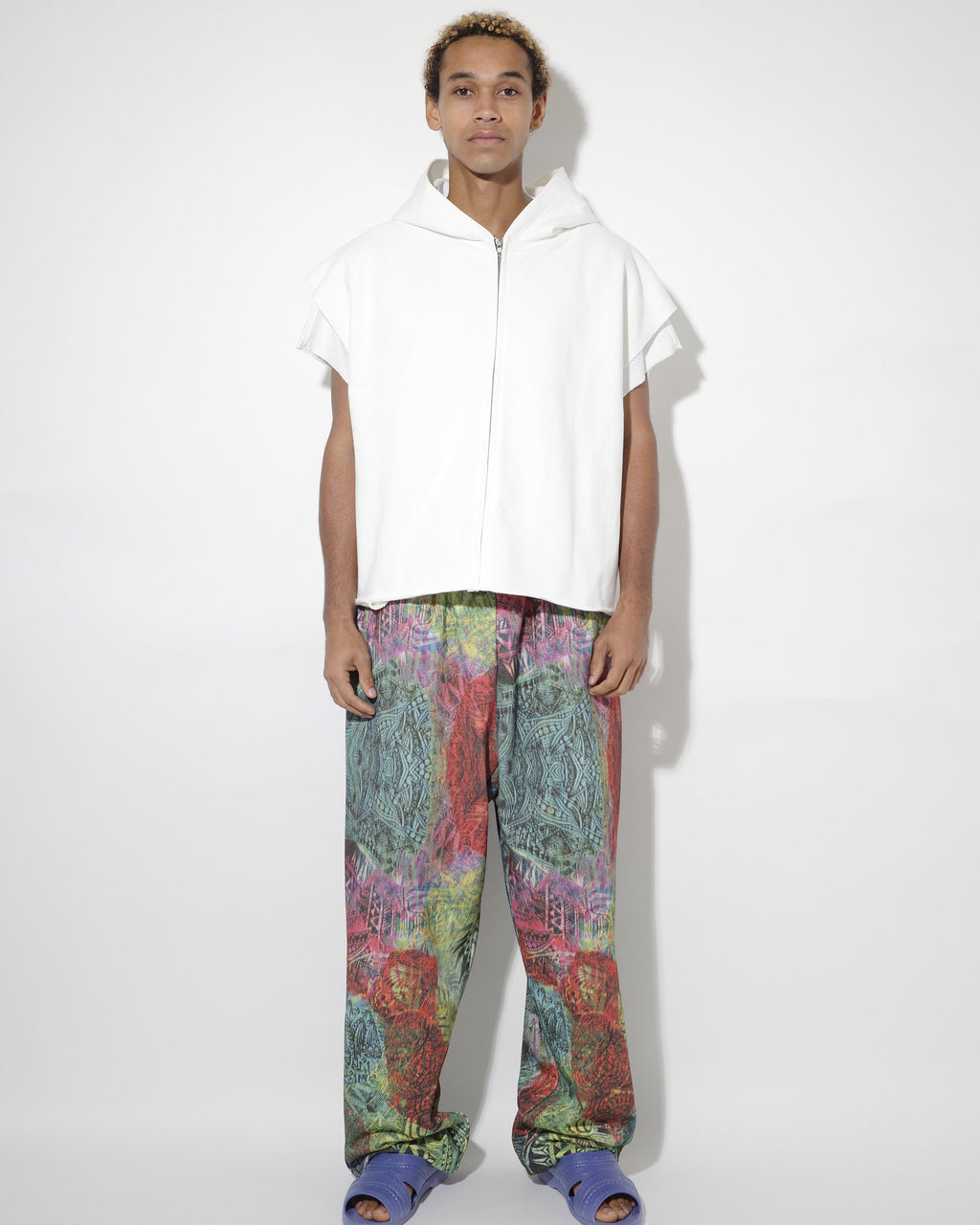 NISHIMOTO IS THE MOUTH WIDE ZIP N/S SWEAT HOODIE NIM-EWD10 WHITE