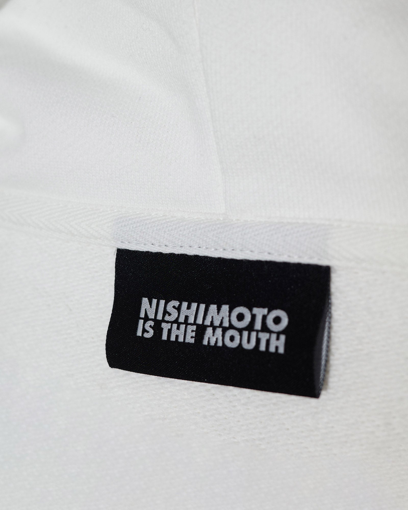 NISHIMOTO IS THE MOUTH WIDE ZIP N/S SWEAT HOODIE NIM-EWD10 WHITE