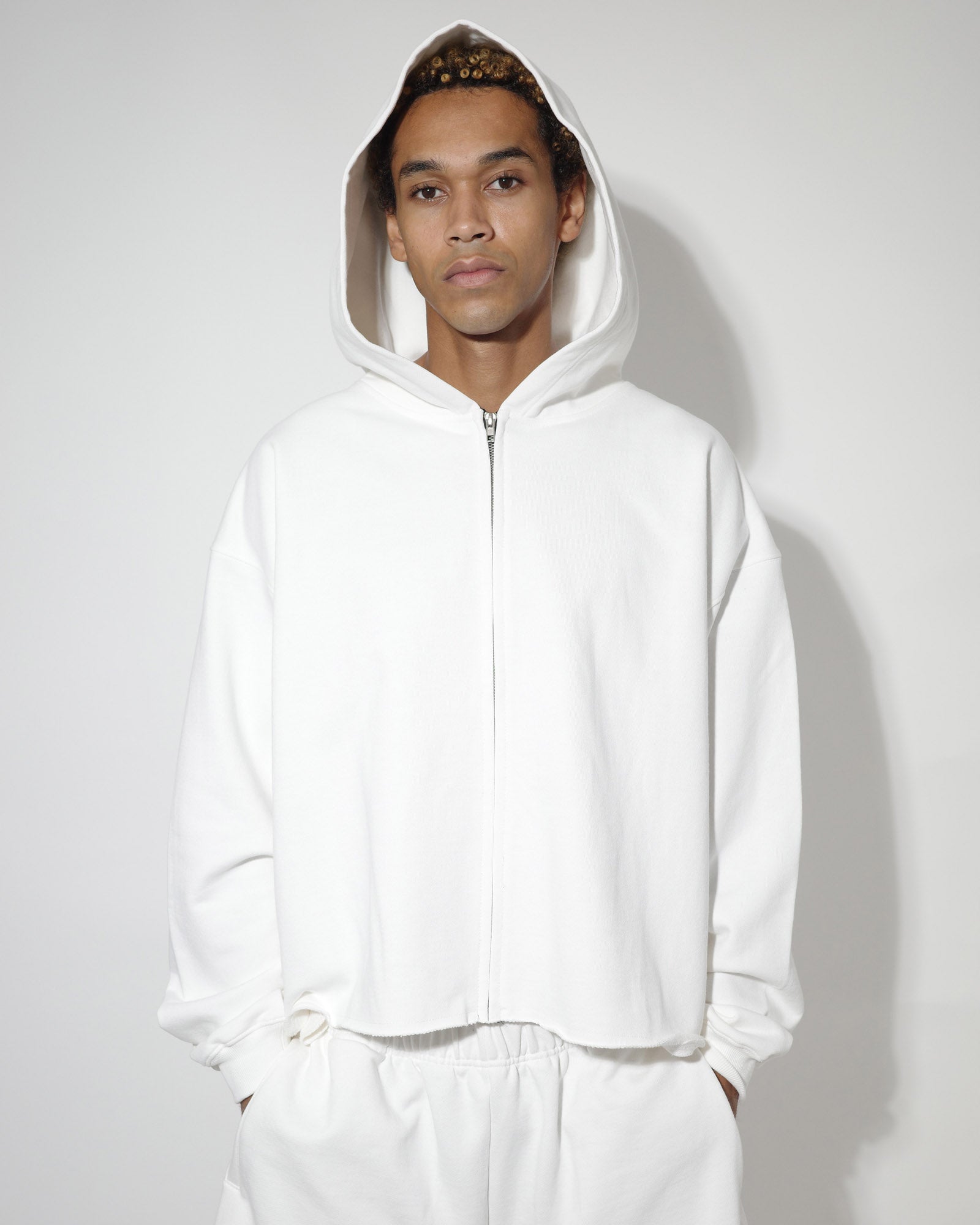NISHIMOTO IS THE MOUTH WIDE ZIP SWEAT HOODIE NIM-EWD11 WHITE