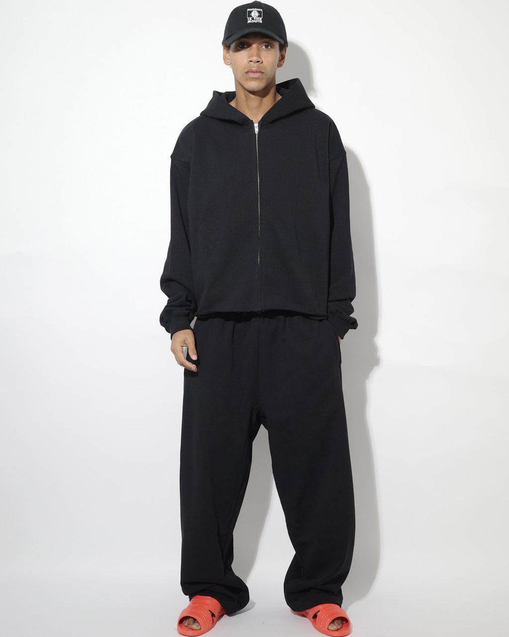 NISHIMOTO IS THE MOUTH WIDE ZIP SWEAT HOODIE NIM-EWD11 BLACK