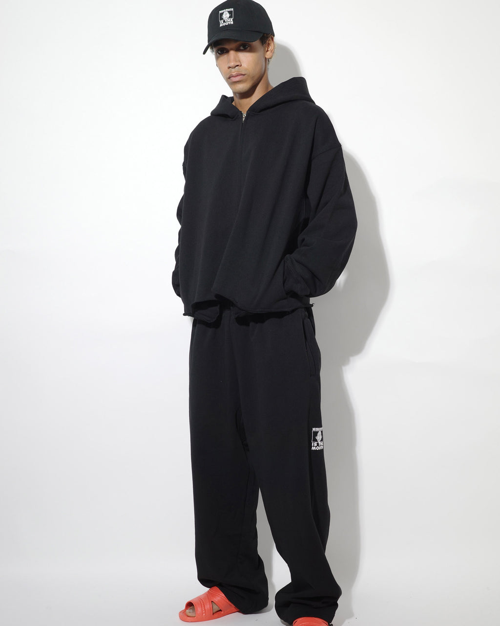 NISHIMOTO IS THE MOUTH WIDE ZIP SWEAT HOODIE NIM-EWD11 BLACK