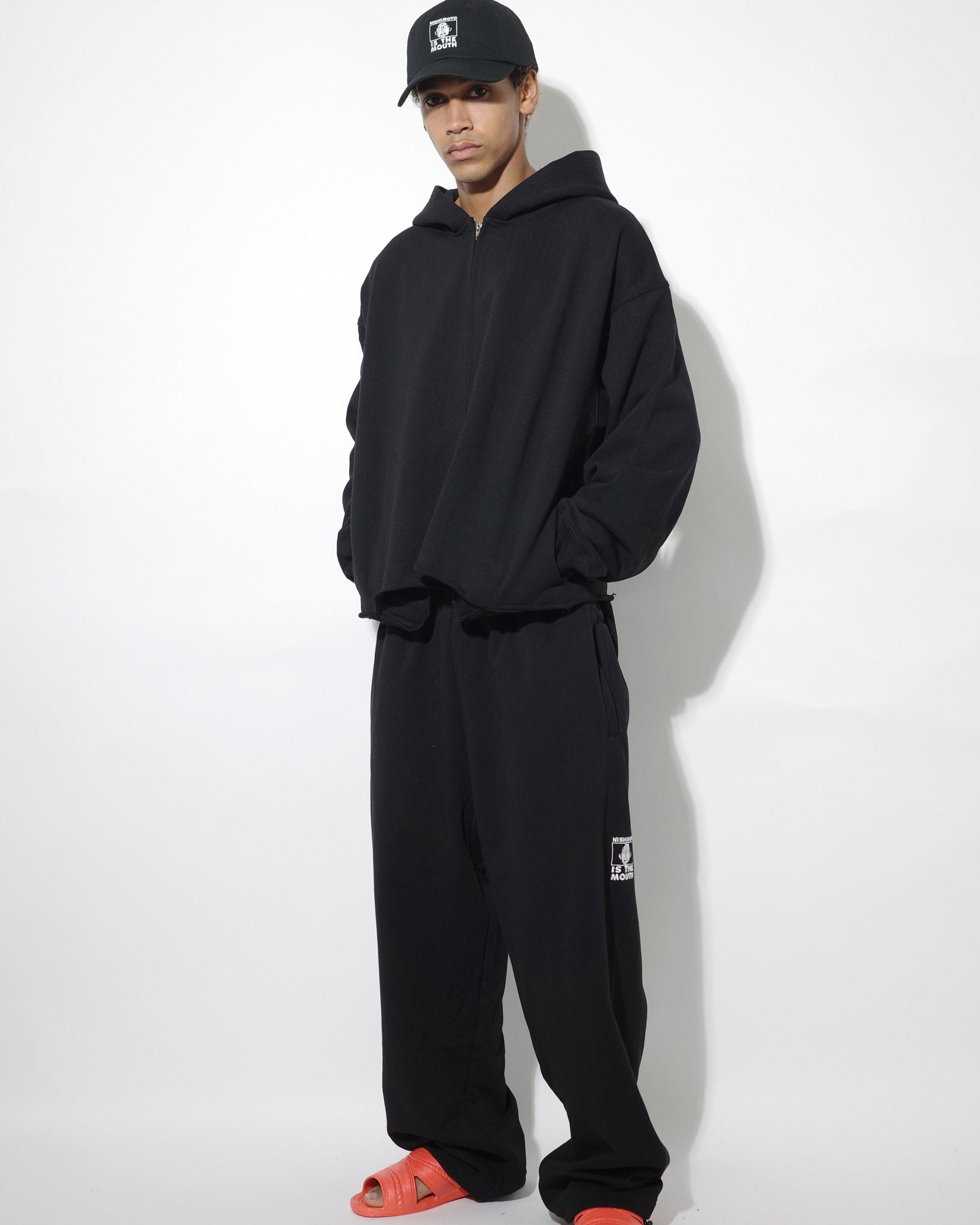 NISHIMOTO IS THE MOUTH WIDE ZIP SWEAT HOODIE NIM-EWD11 BLACK