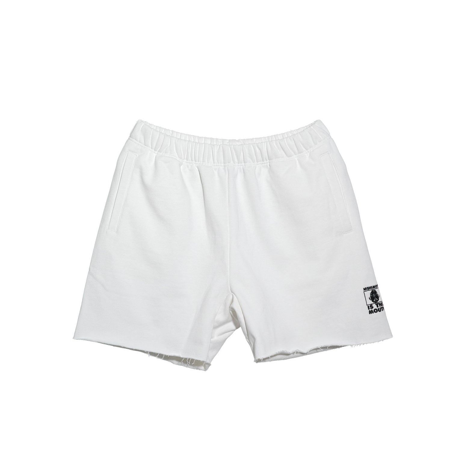 NISHIMOTO IS THE MOUTH WIDE SWEATSHORTS NIM-EWD12 WHITE