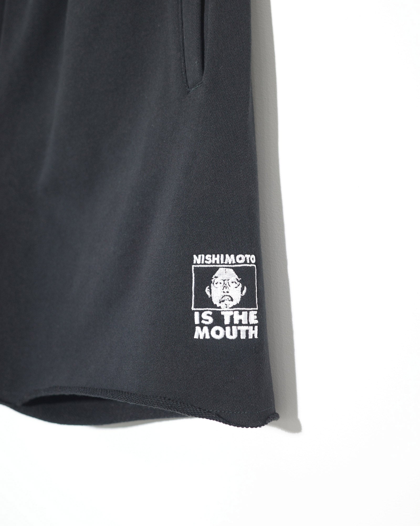 NISHIMOTO IS THE MOUTH WIDE SWEATSHORTS NIM-EWD12 BLACK