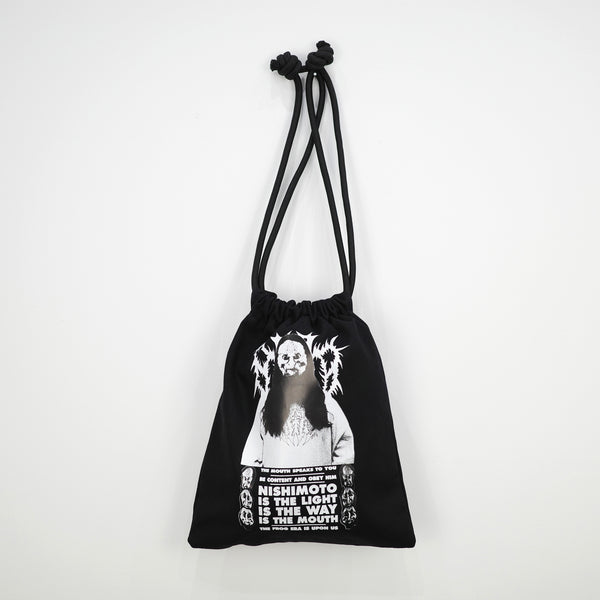 NISHIMOTO IS THE MOUTH METAL DRAWSTRING BAG NIM-G13 BLACK