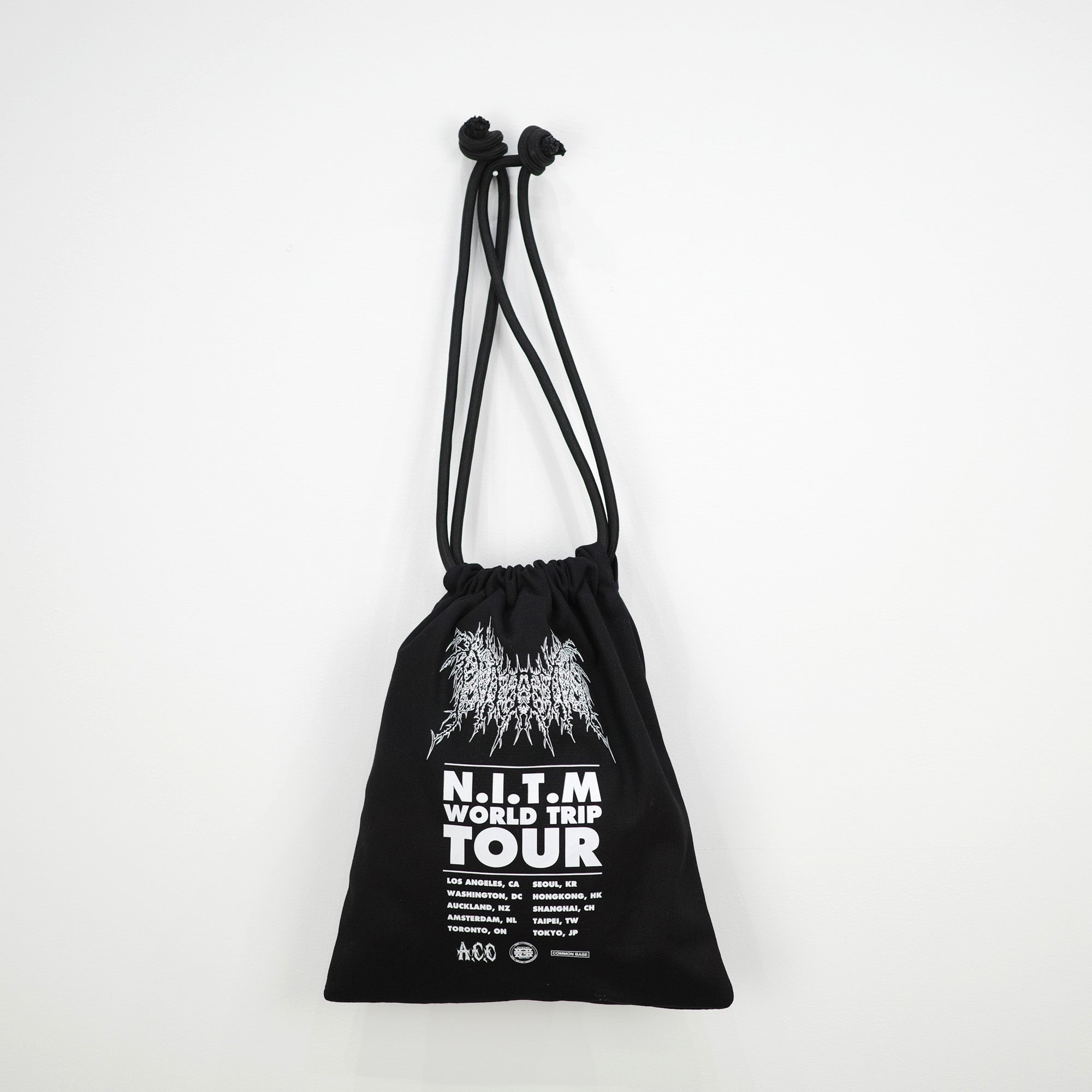 NISHIMOTO IS THE MOUTH METAL DRAWSTRING BAG NIM-G13 BLACK