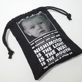 NISHIMOTO IS THE MOUTH BIG DRAWSTRING BAG NIM-G27 BLACK