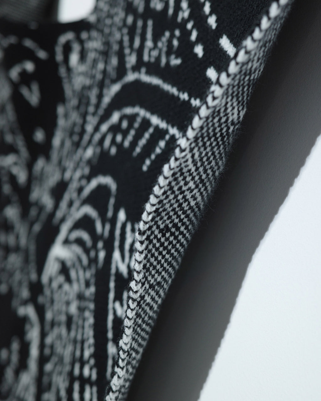 NISHIMOTO IS THE MOUTH KNIT BLANKET NIM-GBL BLACK
