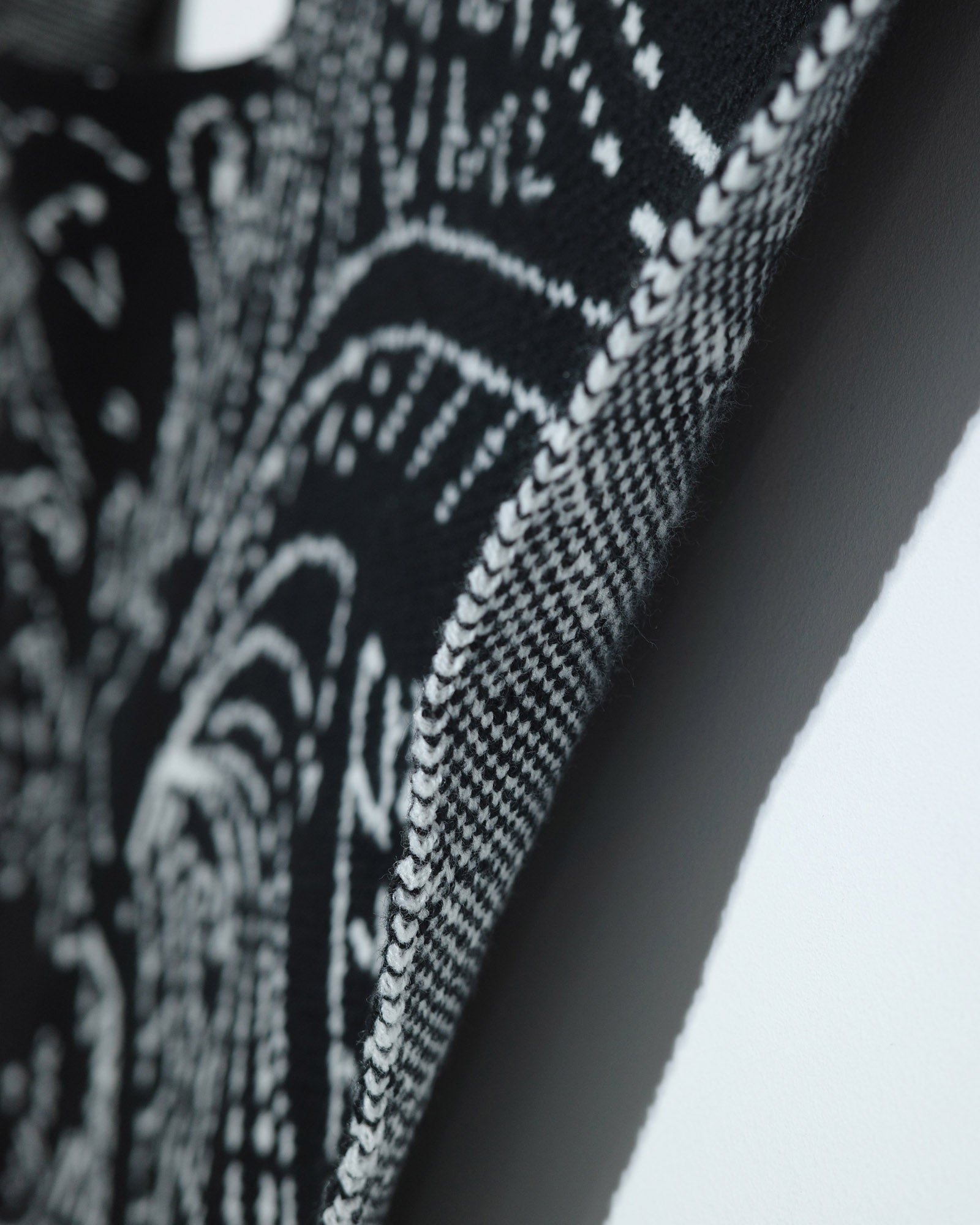 NISHIMOTO IS THE MOUTH KNIT BLANKET NIM-GBL BLACK
