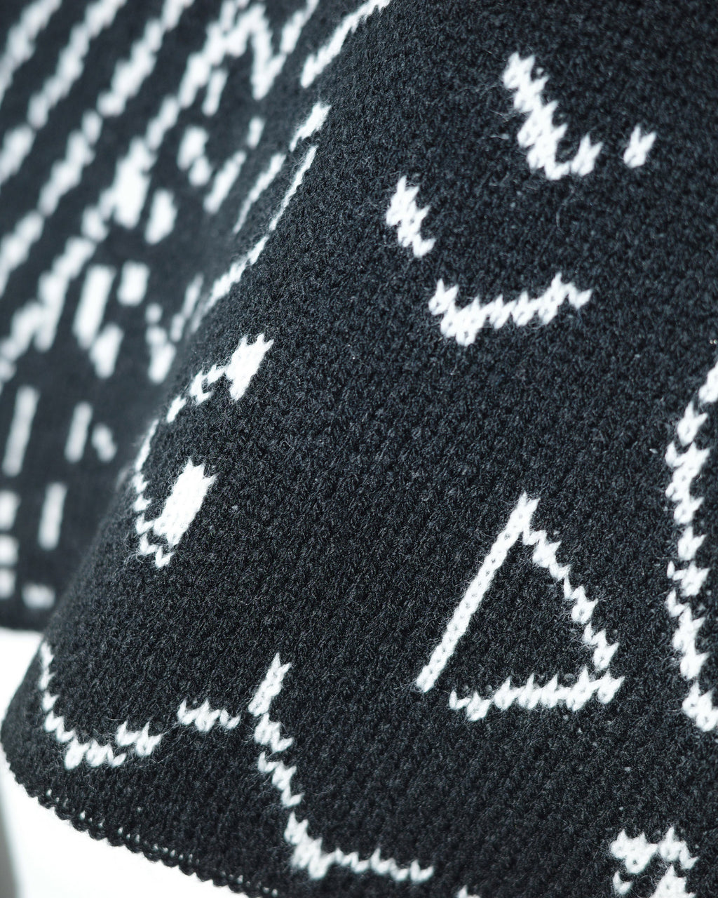 NISHIMOTO IS THE MOUTH KNIT BLANKET NIM-GBL BLACK
