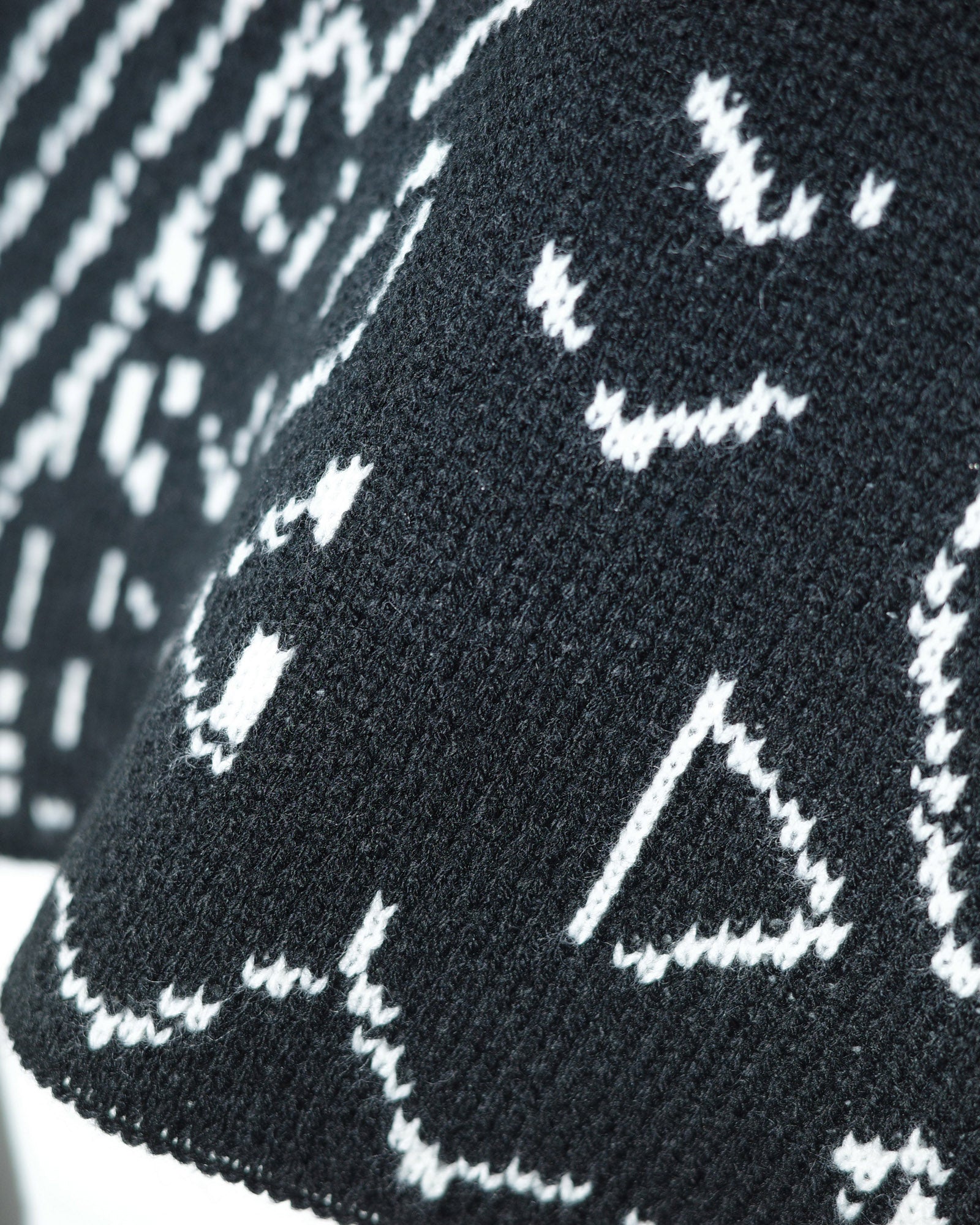 NISHIMOTO IS THE MOUTH KNIT BLANKET NIM-GBL BLACK