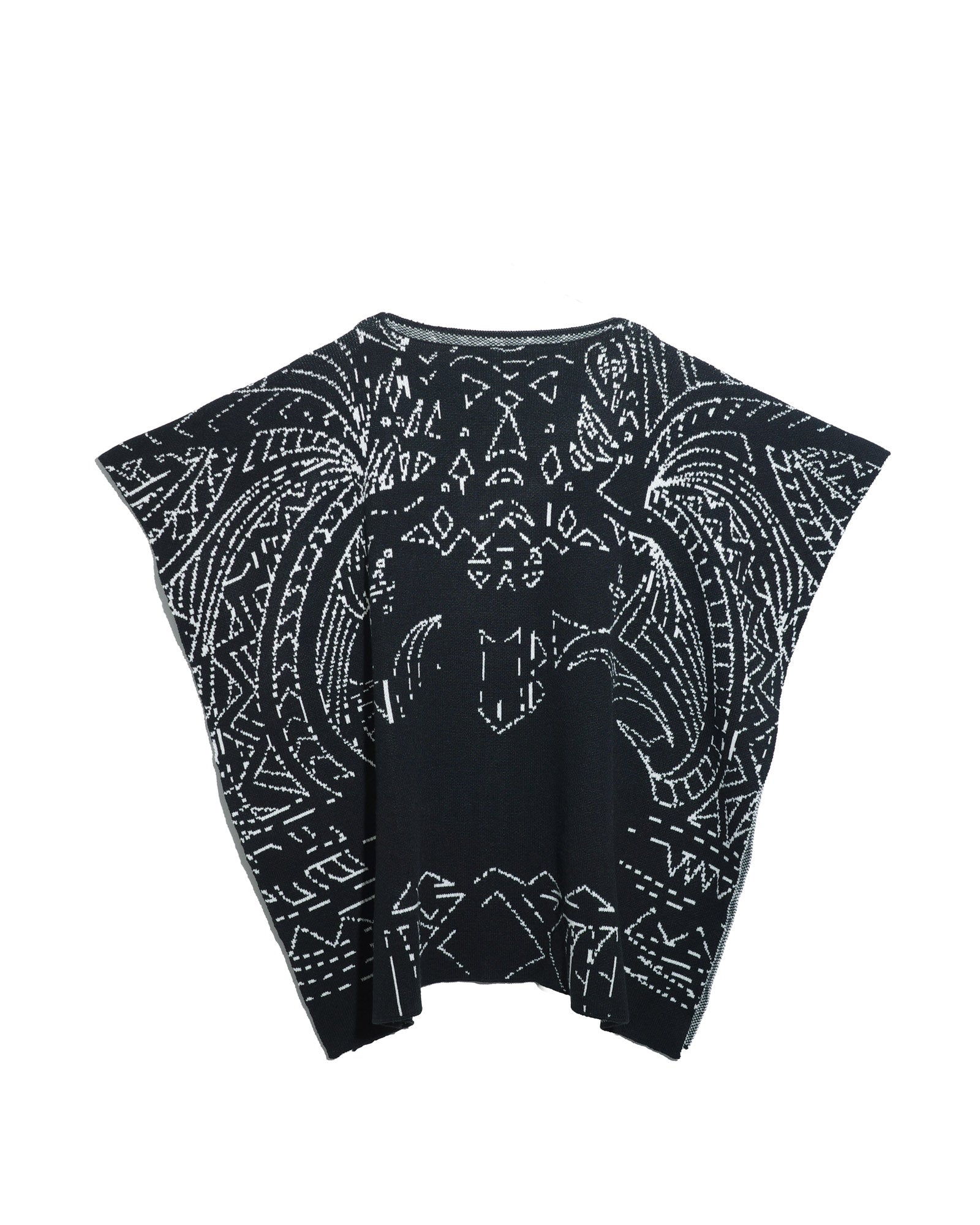 NISHIMOTO IS THE MOUTH KNIT BLANKET NIM-GBL BLACK
