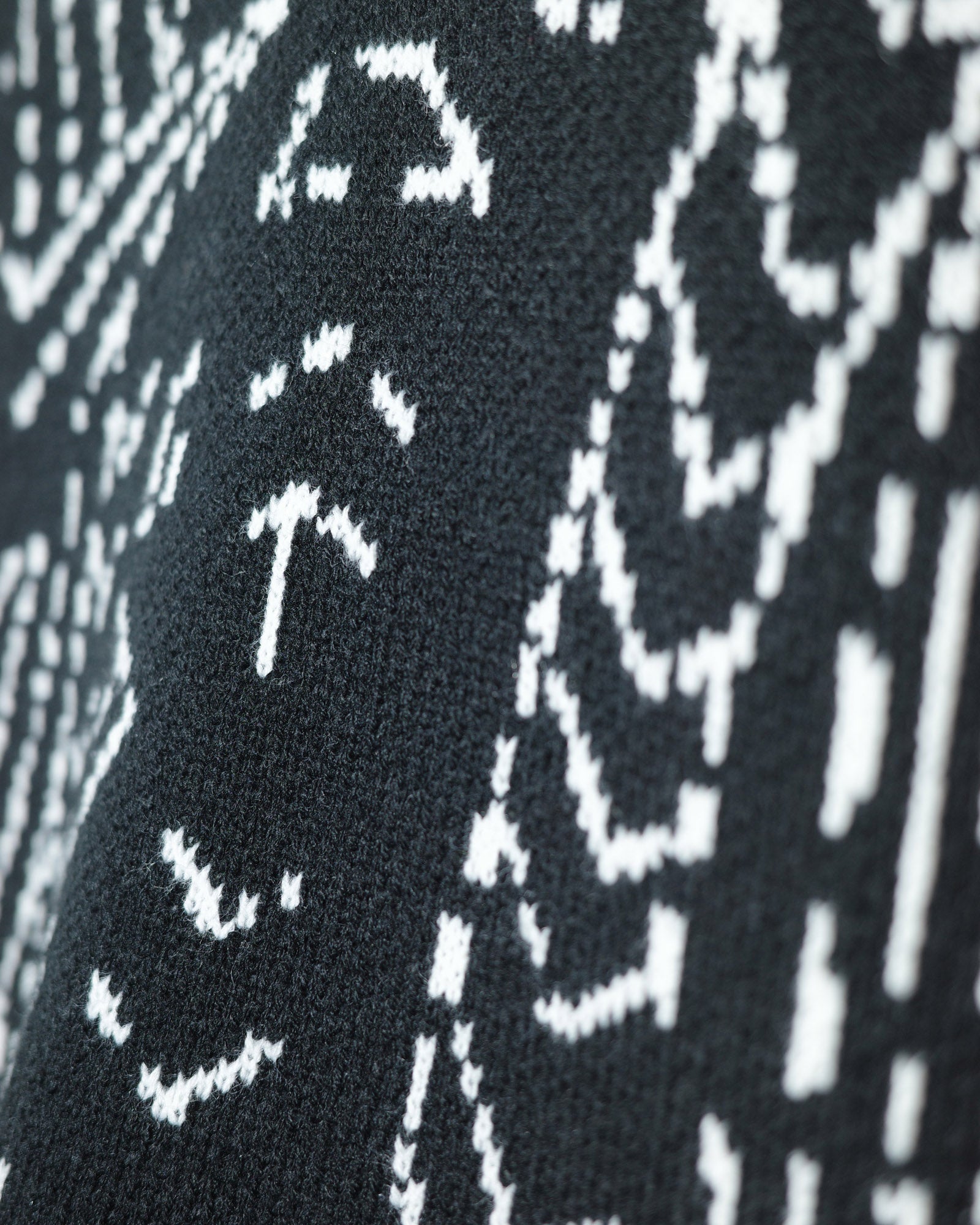 NISHIMOTO IS THE MOUTH KNIT BLANKET NIM-GBL BLACK