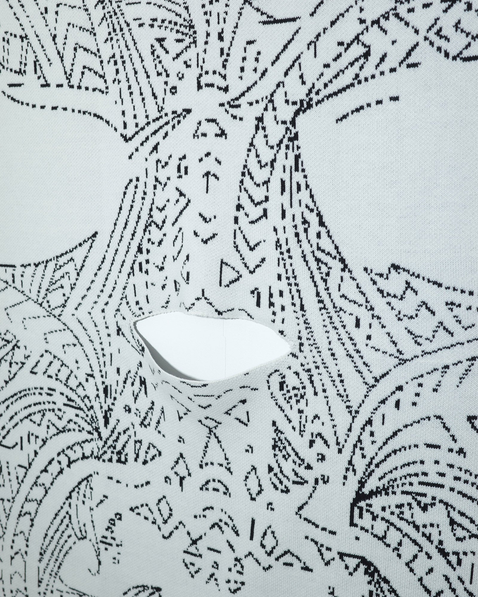 NISHIMOTO IS THE MOUTH KNIT BLANKET  NIM-GBL WHITE