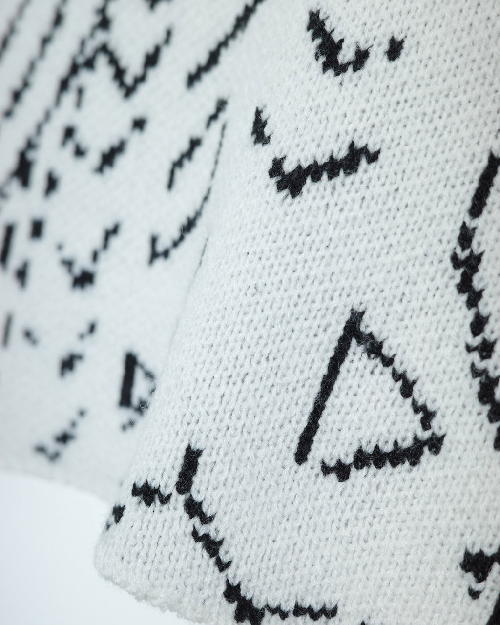 NISHIMOTO IS THE MOUTH KNIT BLANKET  NIM-GBL WHITE