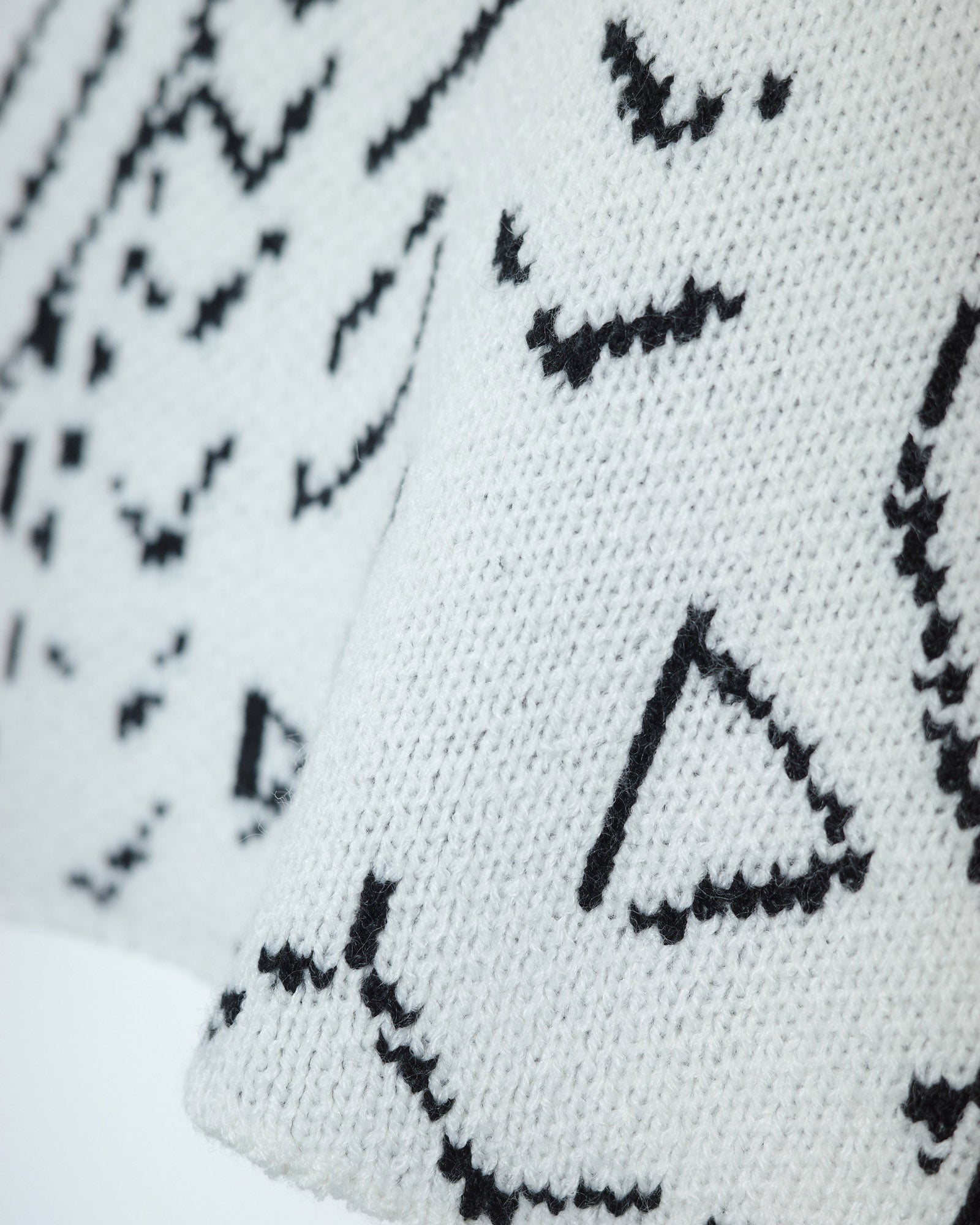 NISHIMOTO IS THE MOUTH KNIT BLANKET  NIM-GBL WHITE