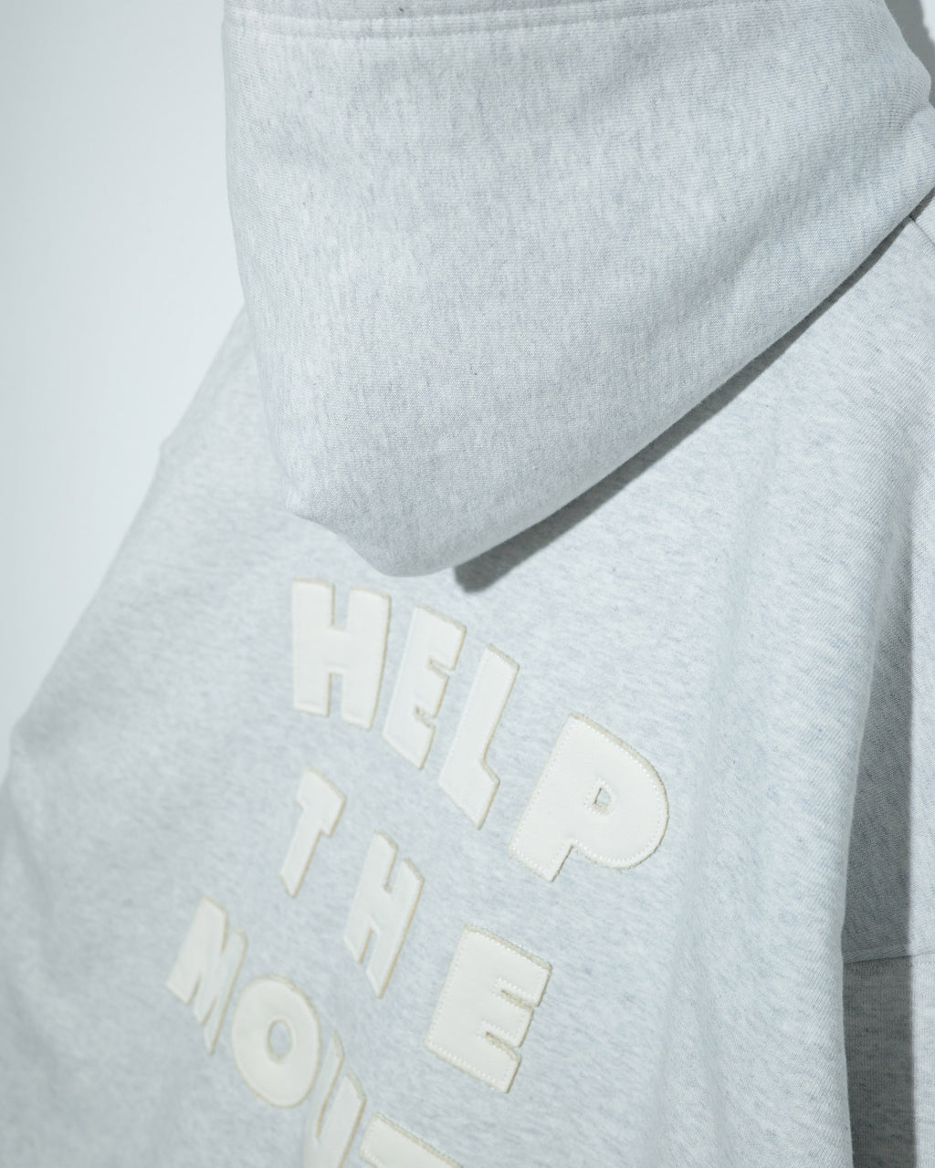 NISHIMOTO IS THE MOUTH  ZIP SWEAT HOODIE NIM-H57W LIGHT HEATHER GREY