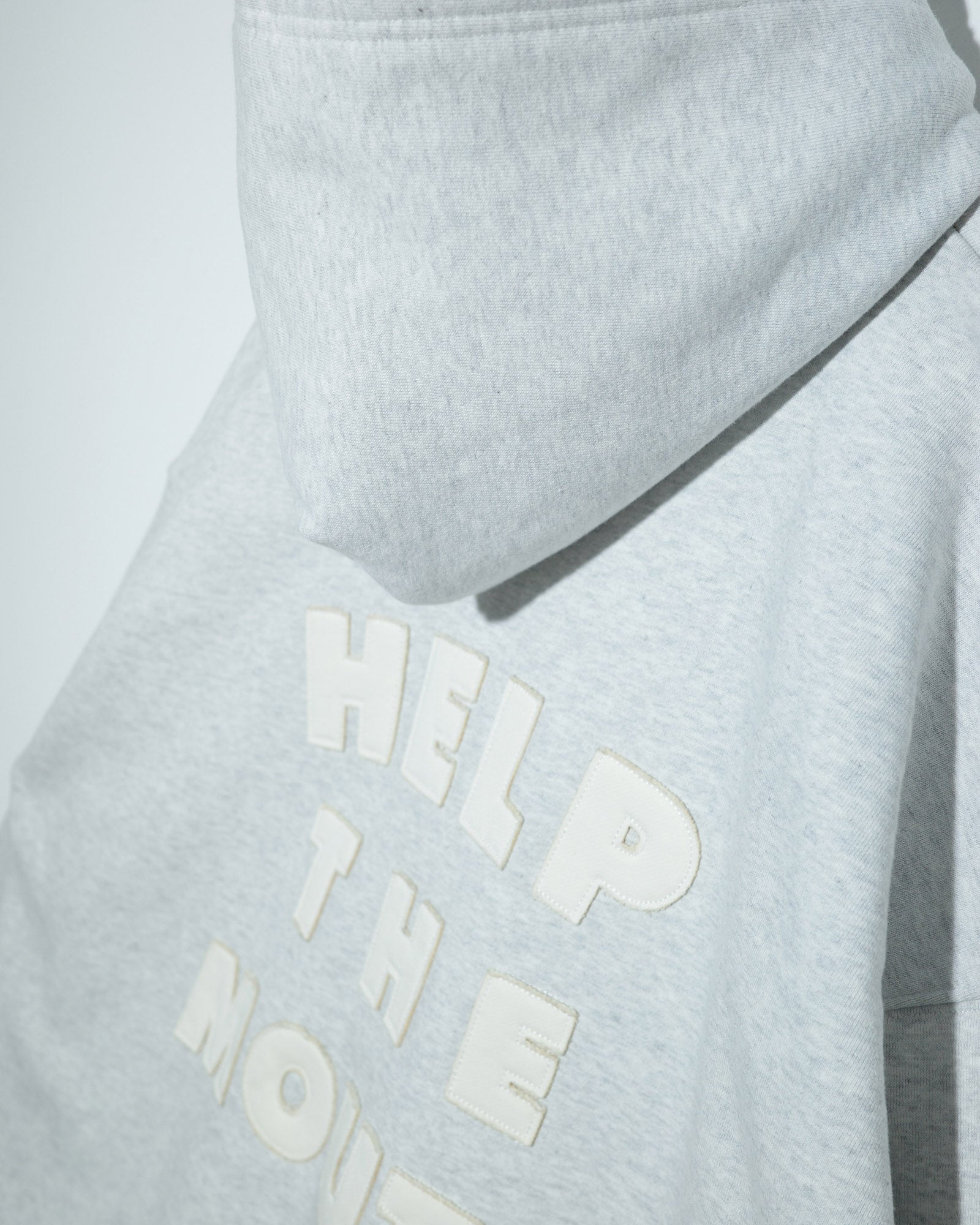 NISHIMOTO IS THE MOUTH  ZIP SWEAT HOODIE NIM-H57W LIGHT HEATHER GREY