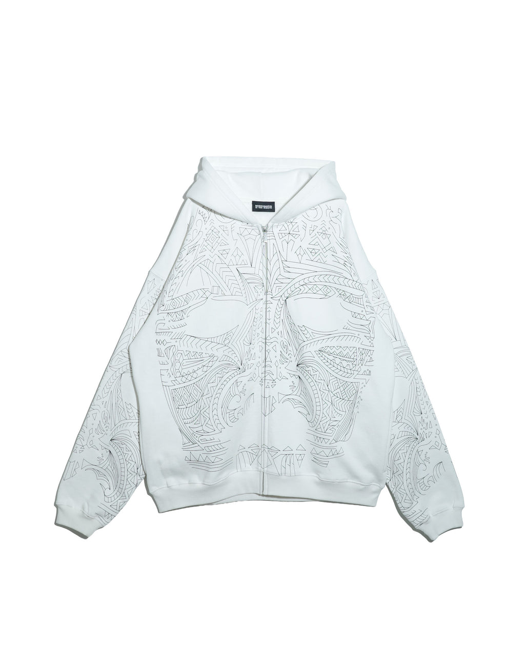 NISHIMOTO IS THE MOUTH  ZIP SWEAT HOODIE NIM-H67 WHITE