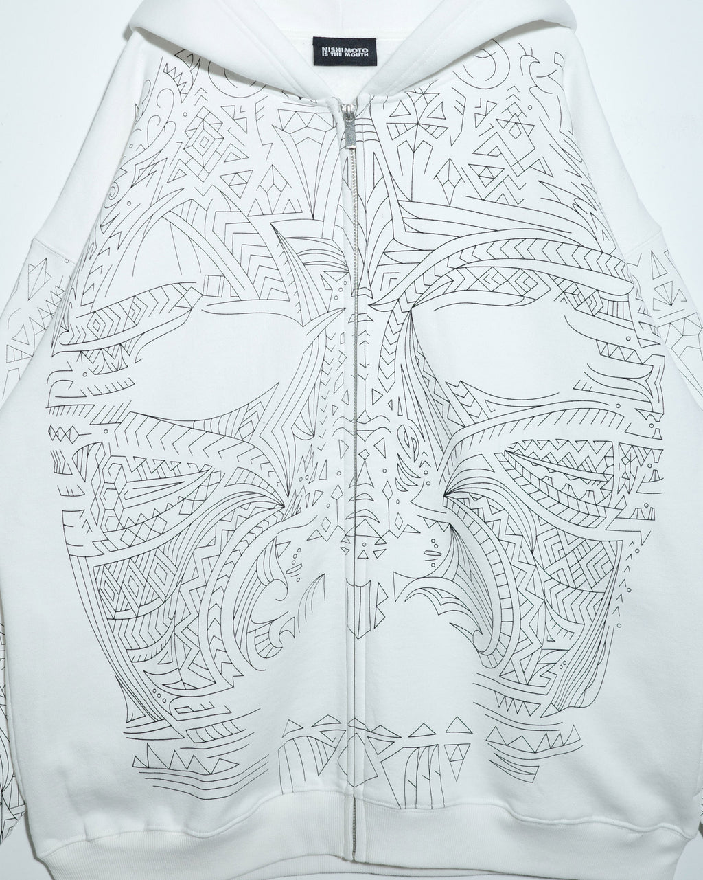 NISHIMOTO IS THE MOUTH  ZIP SWEAT HOODIE NIM-H67 WHITE