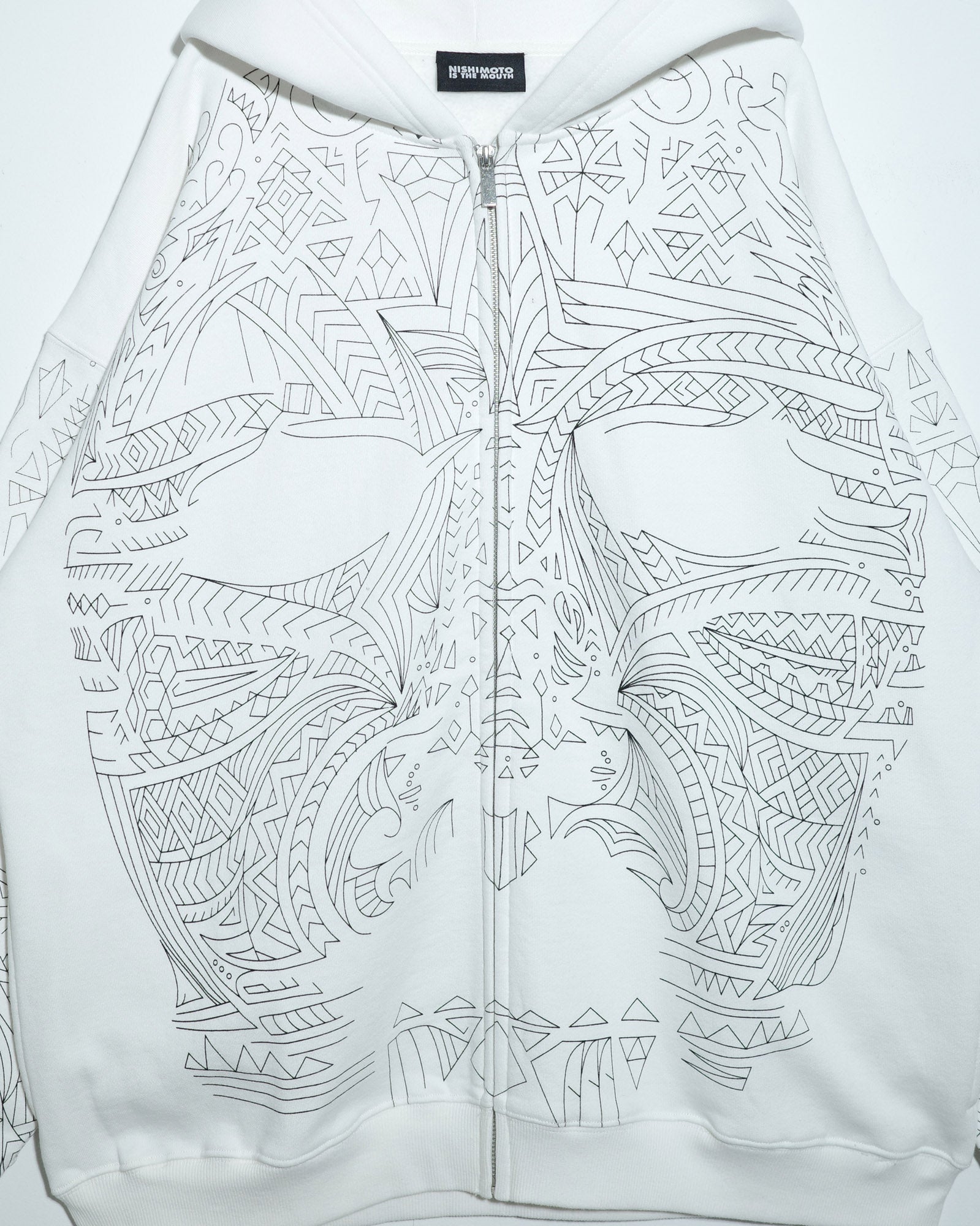 NISHIMOTO IS THE MOUTH  ZIP SWEAT HOODIE NIM-H67 WHITE