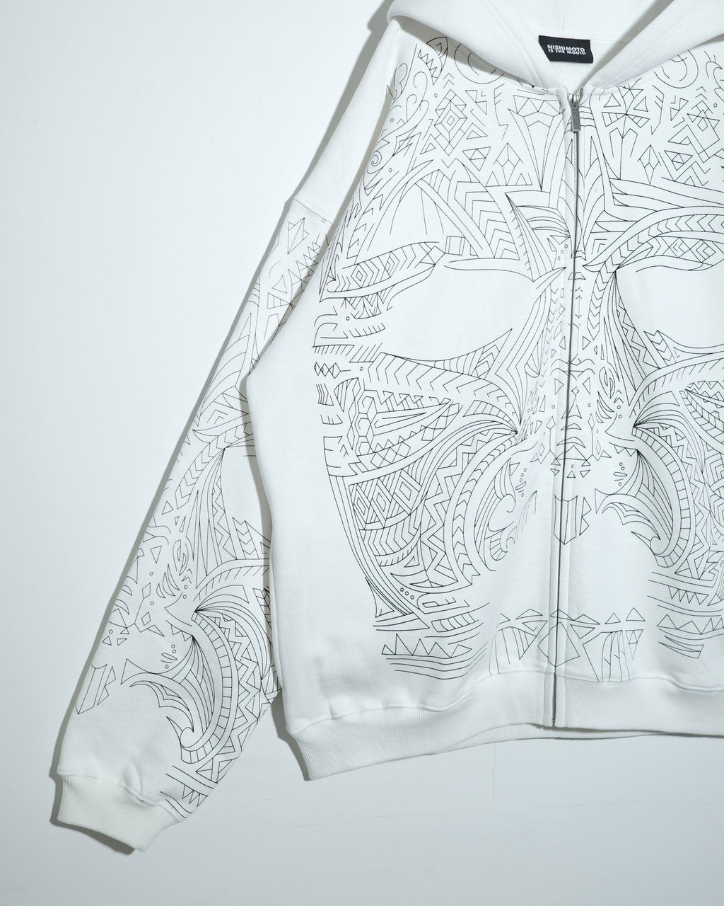NISHIMOTO IS THE MOUTH  ZIP SWEAT HOODIE NIM-H67 WHITE