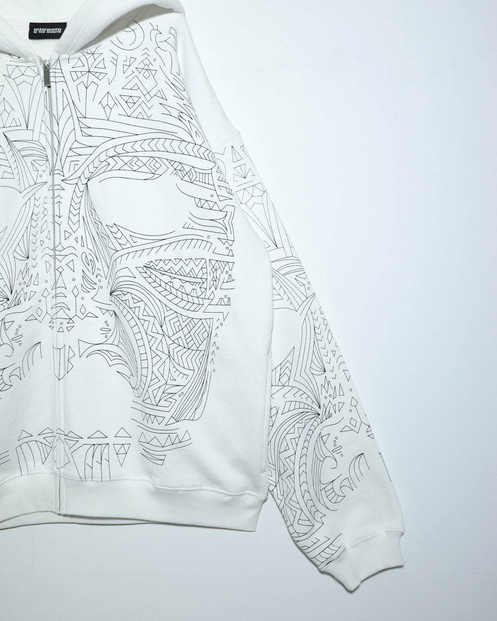 NISHIMOTO IS THE MOUTH  ZIP SWEAT HOODIE NIM-H67 WHITE