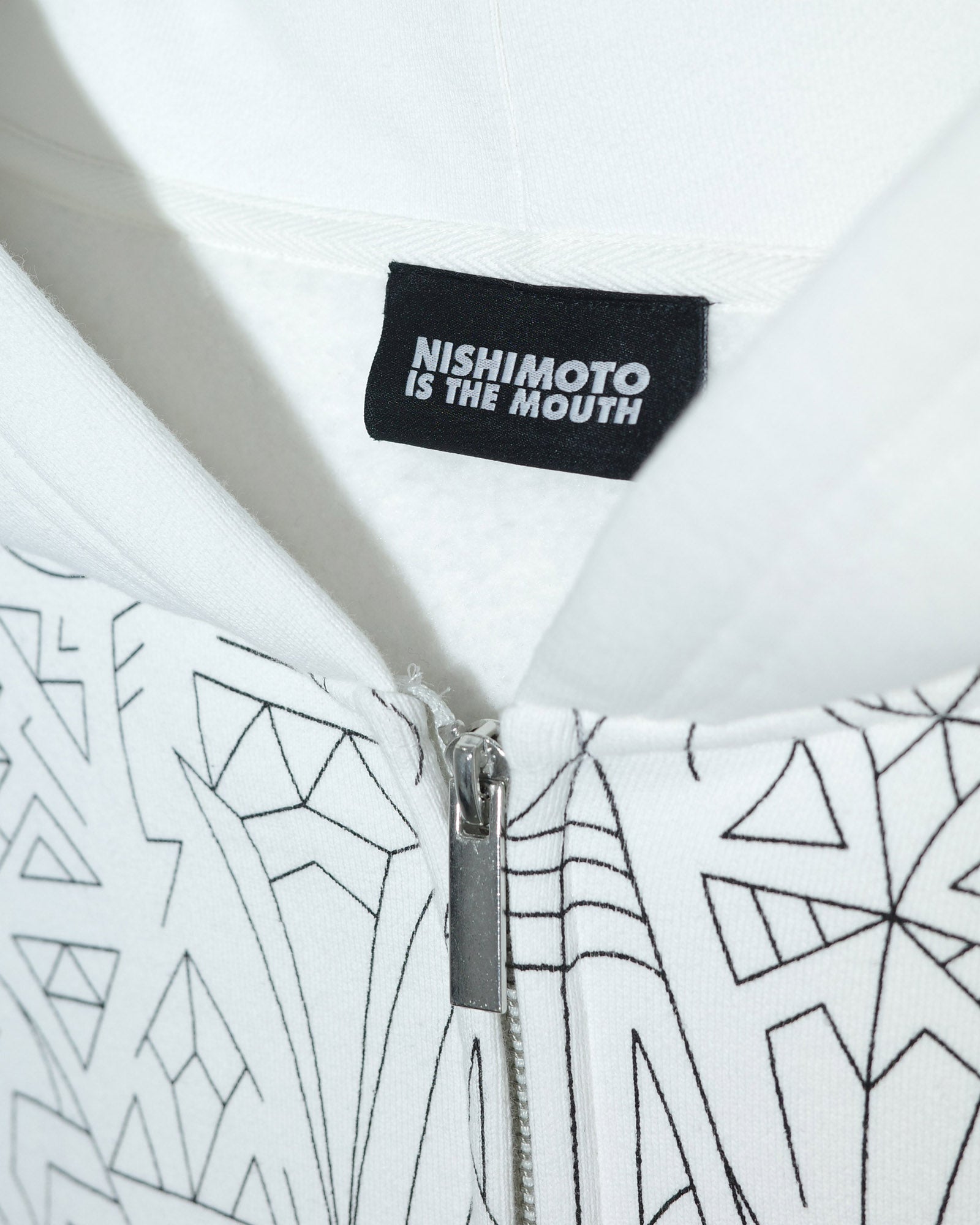 NISHIMOTO IS THE MOUTH  ZIP SWEAT HOODIE NIM-H67 WHITE