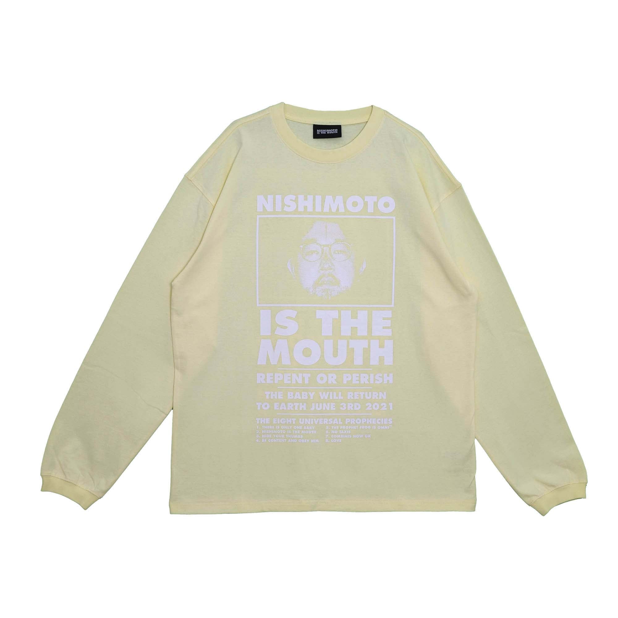 NISHIMOTO IS THE MOUTH L/S TEE NIM-L12CM LIGHT YELLOW