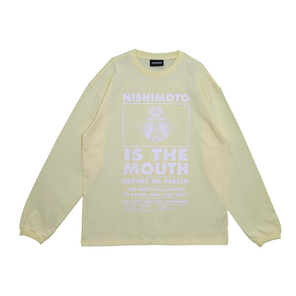 NISHIMOTO IS THE MOUTH L/S TEE NIM-L12CM LIGHT YELLOW