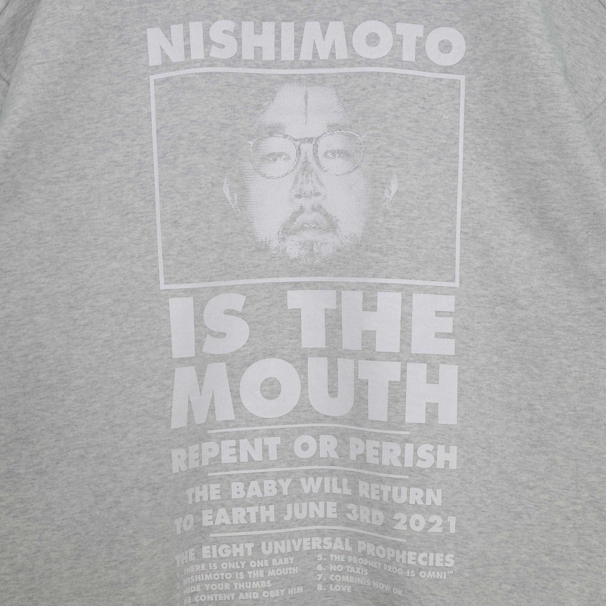 NISHIMOTO IS THE MOUTH SWEATSHIRT NIM-L14CM LIGHT HEATHER GREY