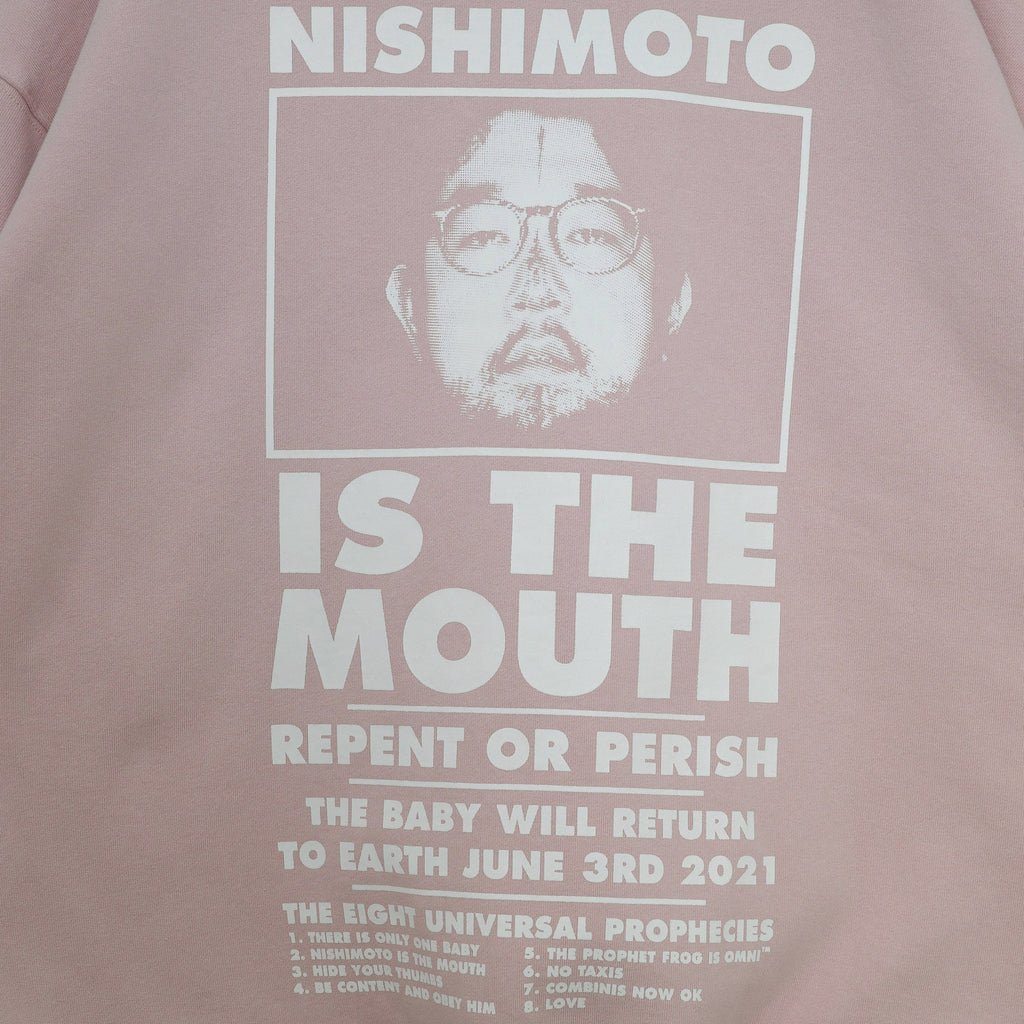 NISHIMOTO IS THE MOUTH SWEATSHIRT NIM-L14CM SMOKE PINK