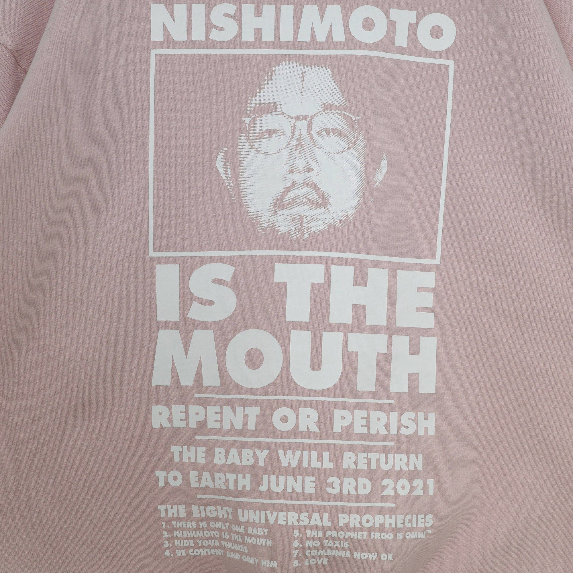 NISHIMOTO IS THE MOUTH SWEATSHIRT NIM-L14CM SMOKE PINK