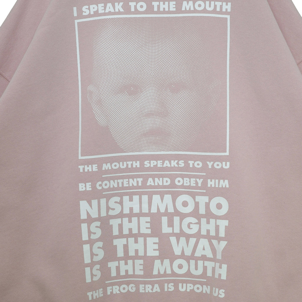 NISHIMOTO IS THE MOUTH SWEATSHIRT NIM-L14CM SMOKE PINK
