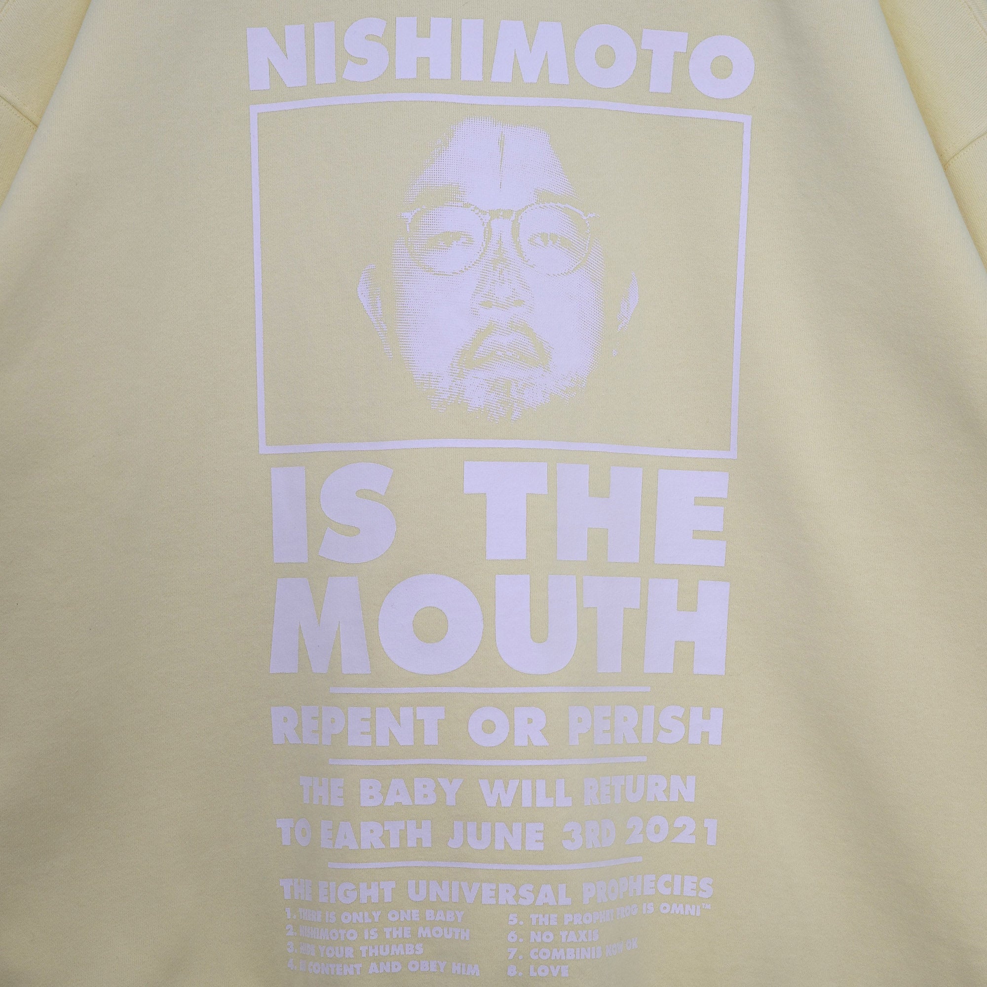 NISHIMOTO IS THE MOUTH SWEATSHIRT NIM-L14CM LIGHT YELLOW