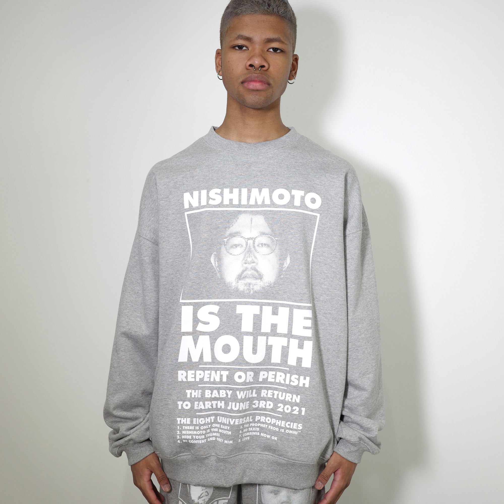NISHIMOTO IS THE MOUTH NEW CLASSIC SWEAT SHIRTS NIM-L14CN GREY