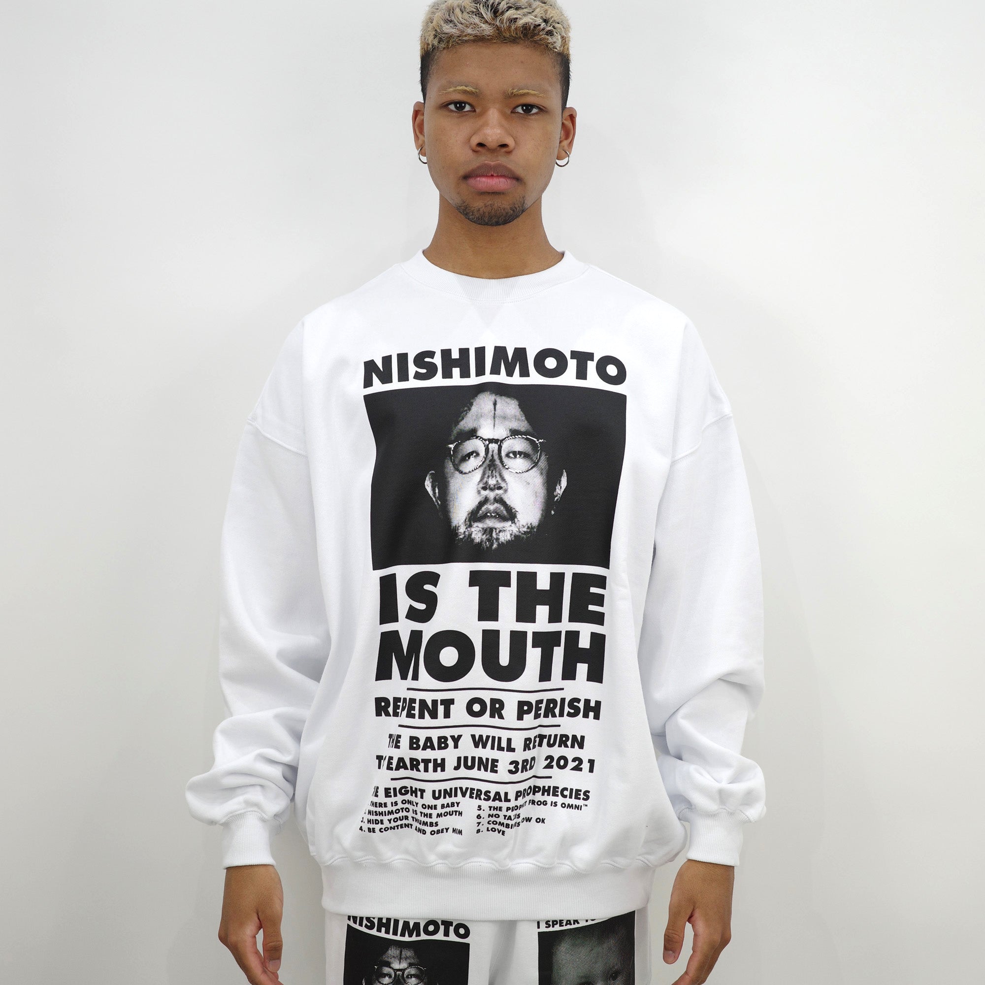 NISHIMOTO IS THE MOUTH CLASSIC SWEAT SHIRTS NIM-L14C WHITE