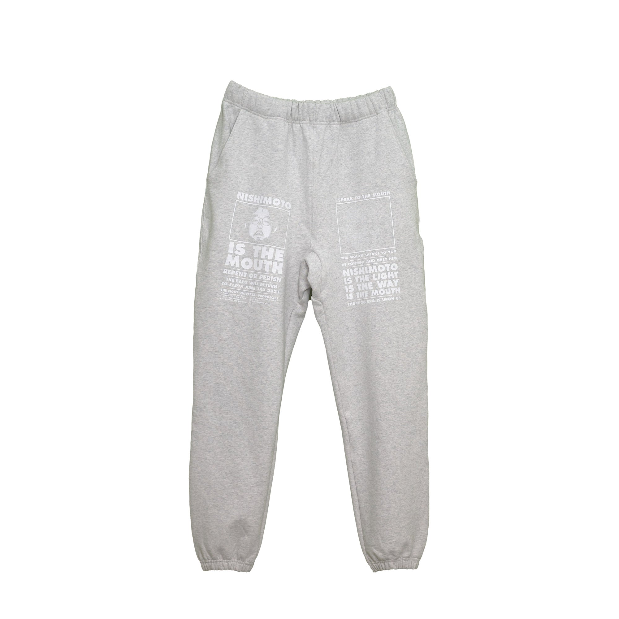 NISHIMOTO IS THE MOUTH SWEAT PANTS NIM-L15CM LIGHT HEATHER GREY