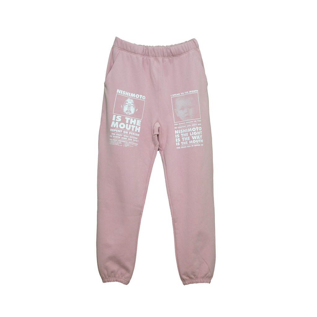 NISHIMOTO IS THE MOUTH SWEAT PANTS NIM-L15CM SMOKE PINK