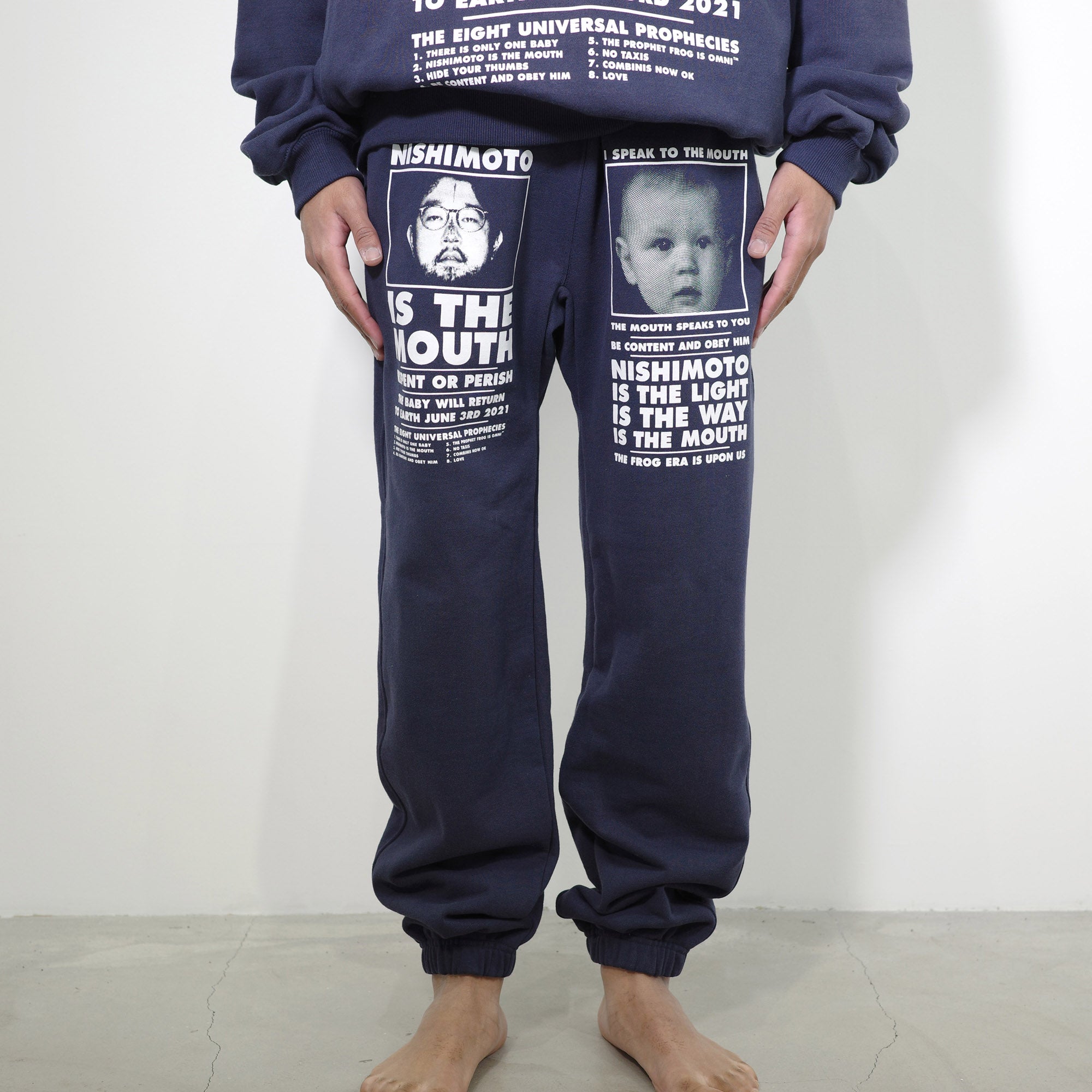 NISHIMOTO IS THE MOUTH NEW CLASSIC SWEAT PANTS NIM-L15CN NAVY