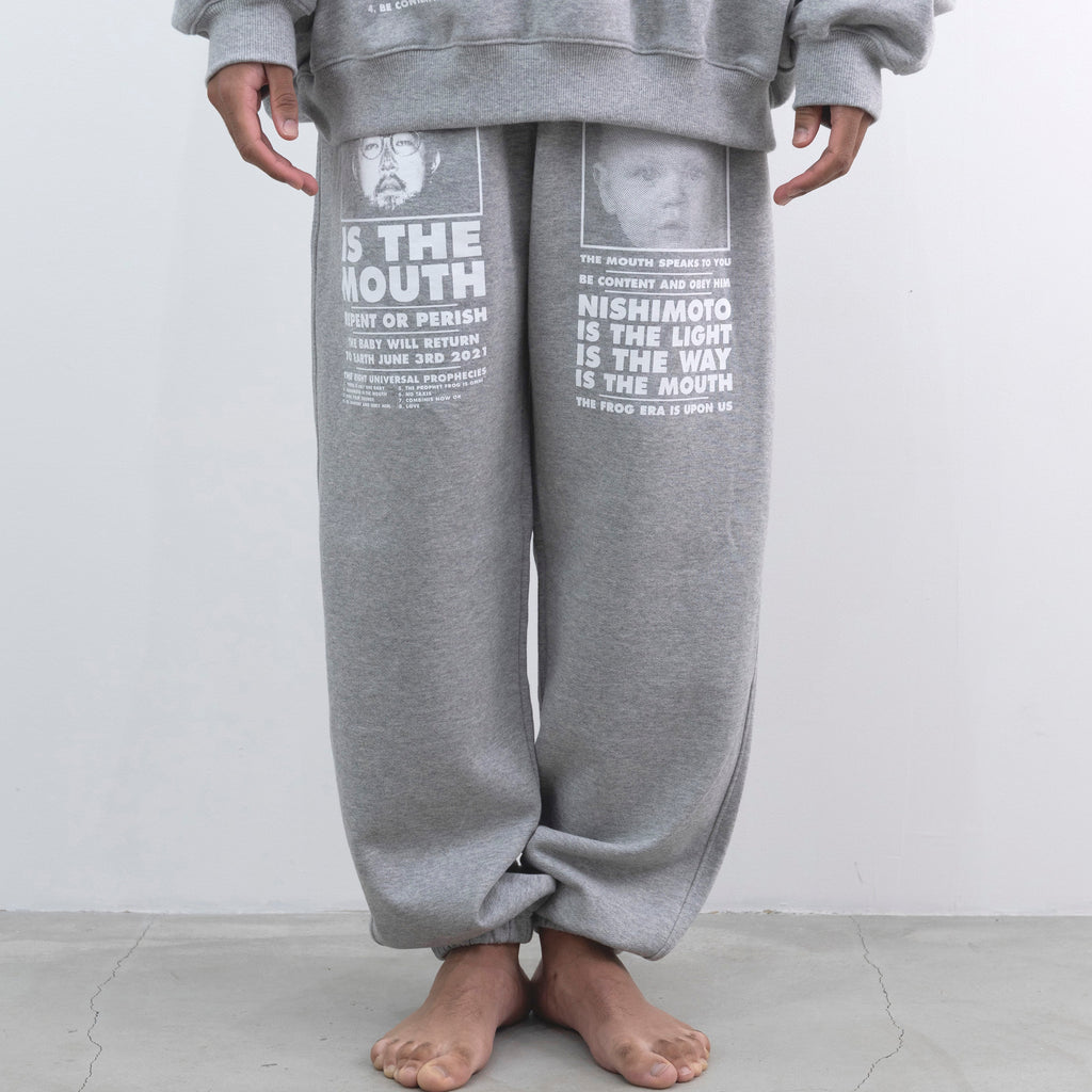 NISHIMOTO IS THE MOUTH CLASSIC SWEAT PANTS NIM-L15C GREY
