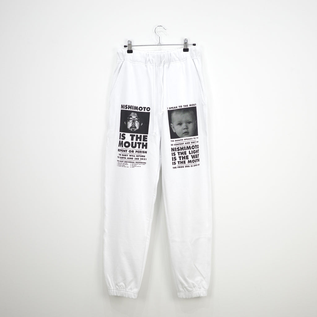 NISHIMOTO IS THE MOUTH CLASSIC SWEAT PANTS NIM-L15C WHITE