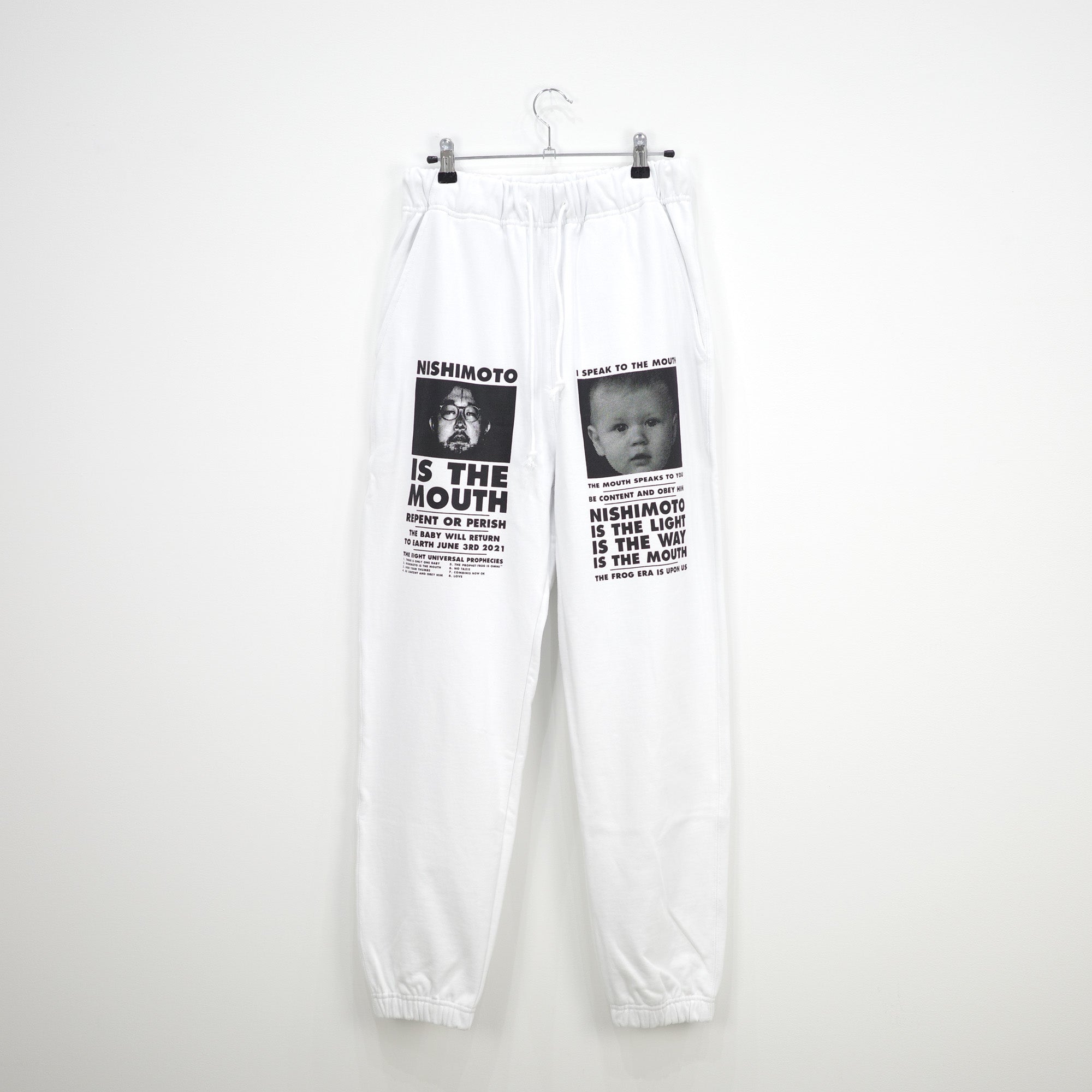 NISHIMOTO IS THE MOUTH CLASSIC SWEAT PANTS NIM-L15C WHITE